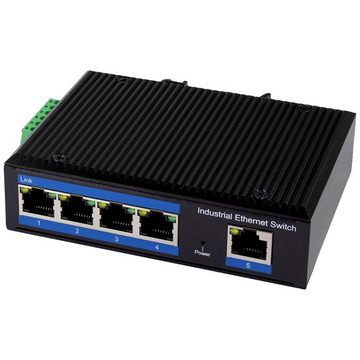 LogiLink Industrie Fast Ethernet Switch, 5-Port, 10/100 Netzwerk-Switch