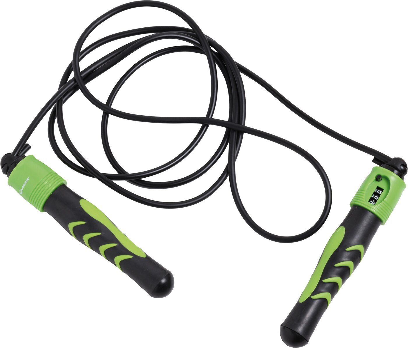 Springseil JUMP ROPE (black-green), mit Zählwerk, in 4C-Box, Keine Farbe