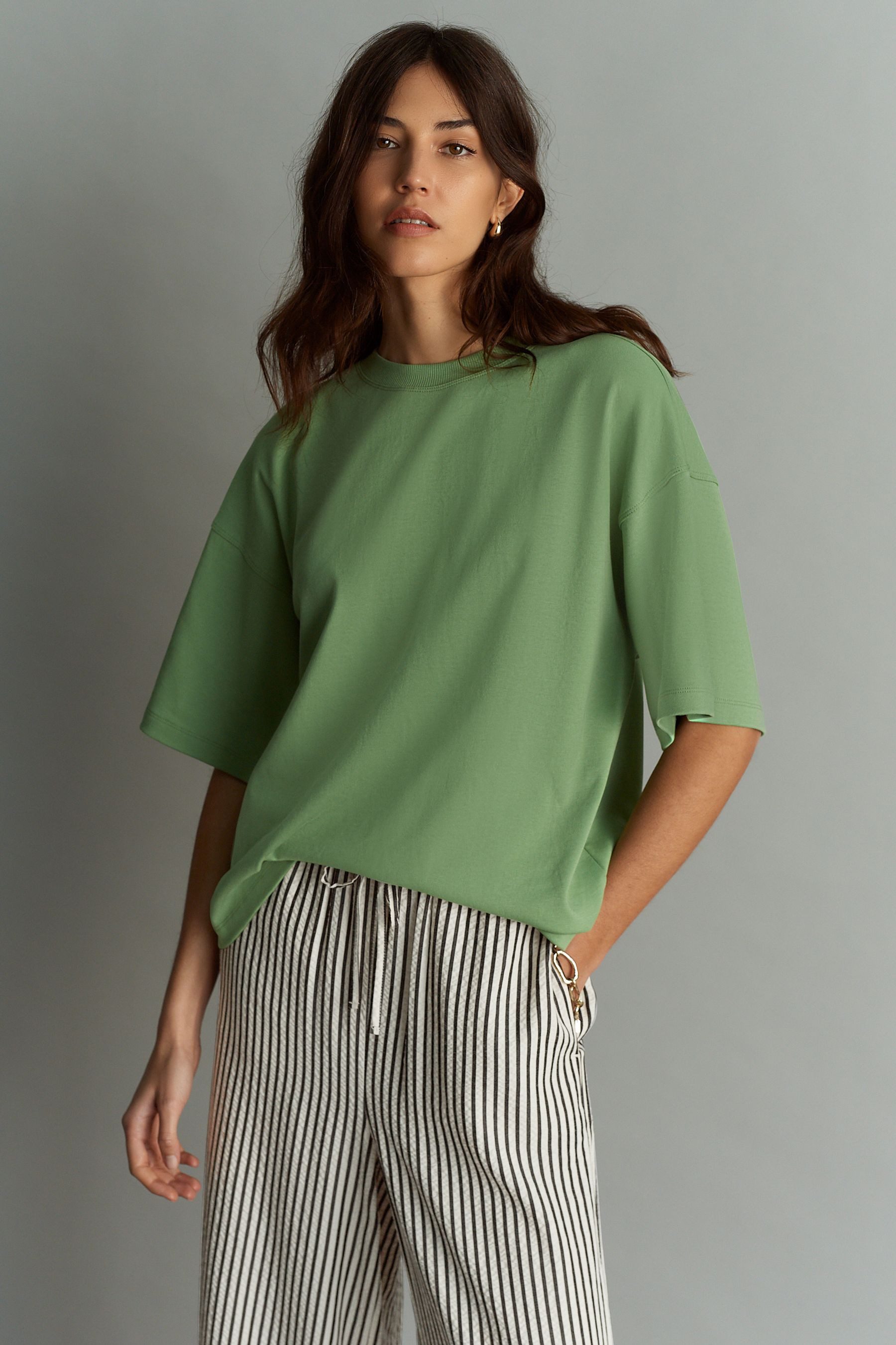 Next T-Shirt Kastiges Relaxed Fit Oversized-T-Shirt, günstig online kaufen