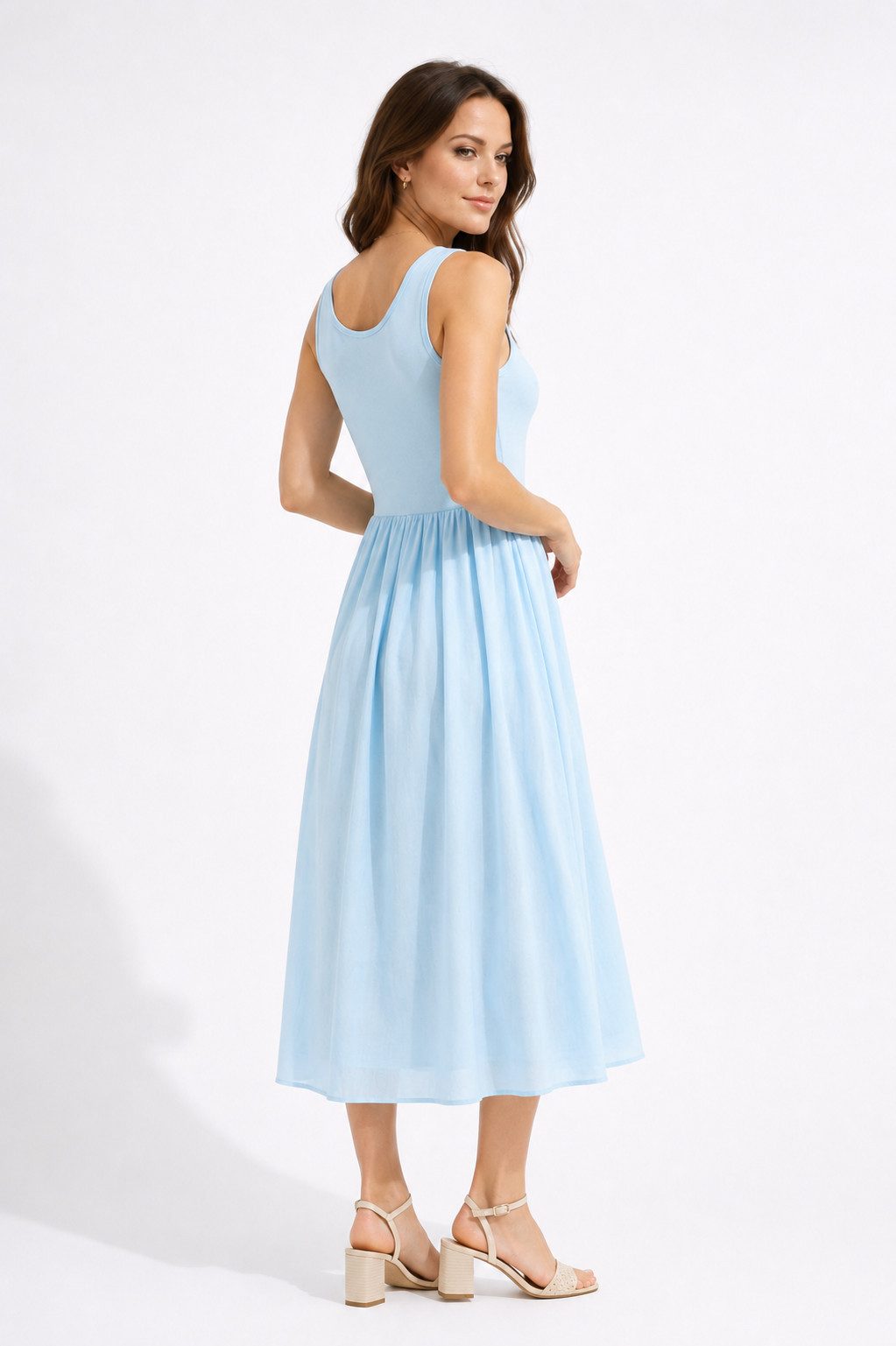 ITALY VIBES Sommerkleid - ärmelloses Kleid Damen - Midikleid - Jerseykleid - Strandkleid ONE SIZE / passend für Größe XS - L