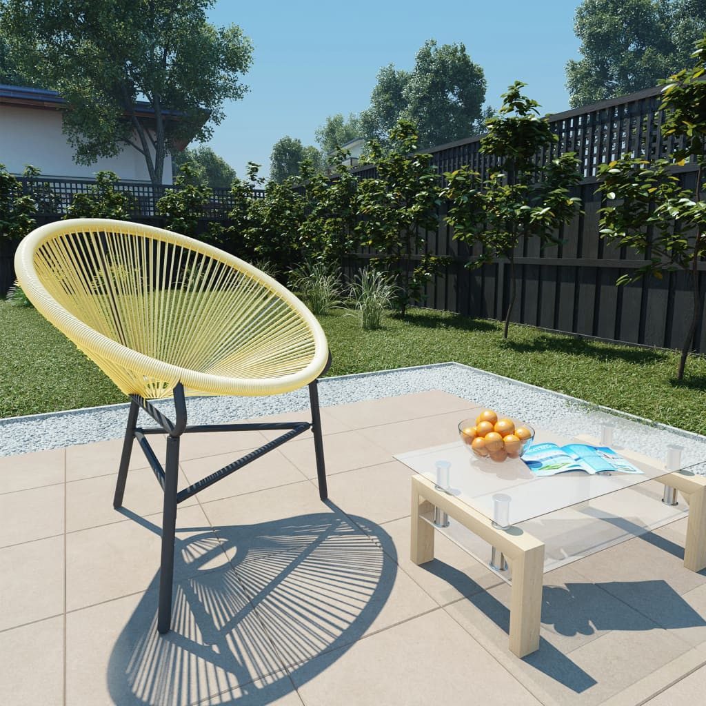 vidaXL Gartenstuhl Acapulco-Gartenstuhl Poly Rattan Beige (1 St)