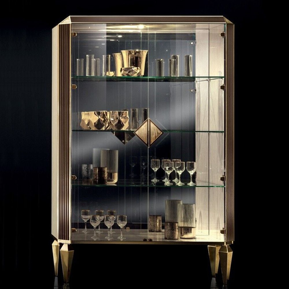 Xlmoebel Glasvitrine Luxus Italienische Möbel ArredoClassic Design Vitrine (Vitrine) Hergestellt in Italy