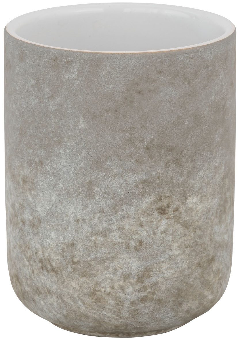 SCHÖNER WOHNEN-Kollektion Badaccessoire-Set »Londa«, Set, 3 tlg., Zahnputzbecher, Seifenspender & WC-Garnitur, Keramik in Zementoptik – Bild 4 von 4