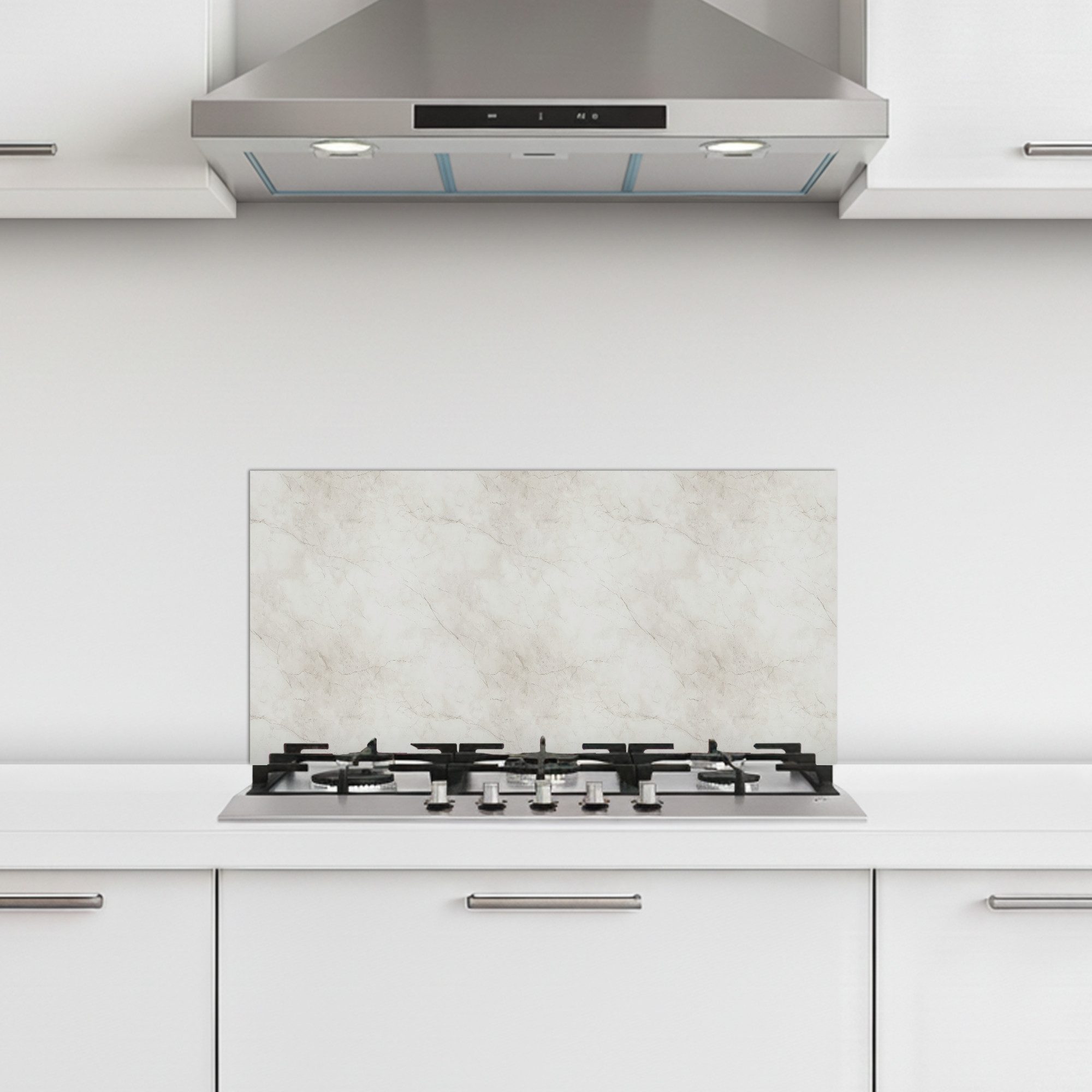 KitchenYeah Küchenrückwand selbstklebend (keine Folie) Grau - Marmor - Adern, (1-tlg), Küchenrückwand, Spritzschutz, Kitchen, 60x30 cm