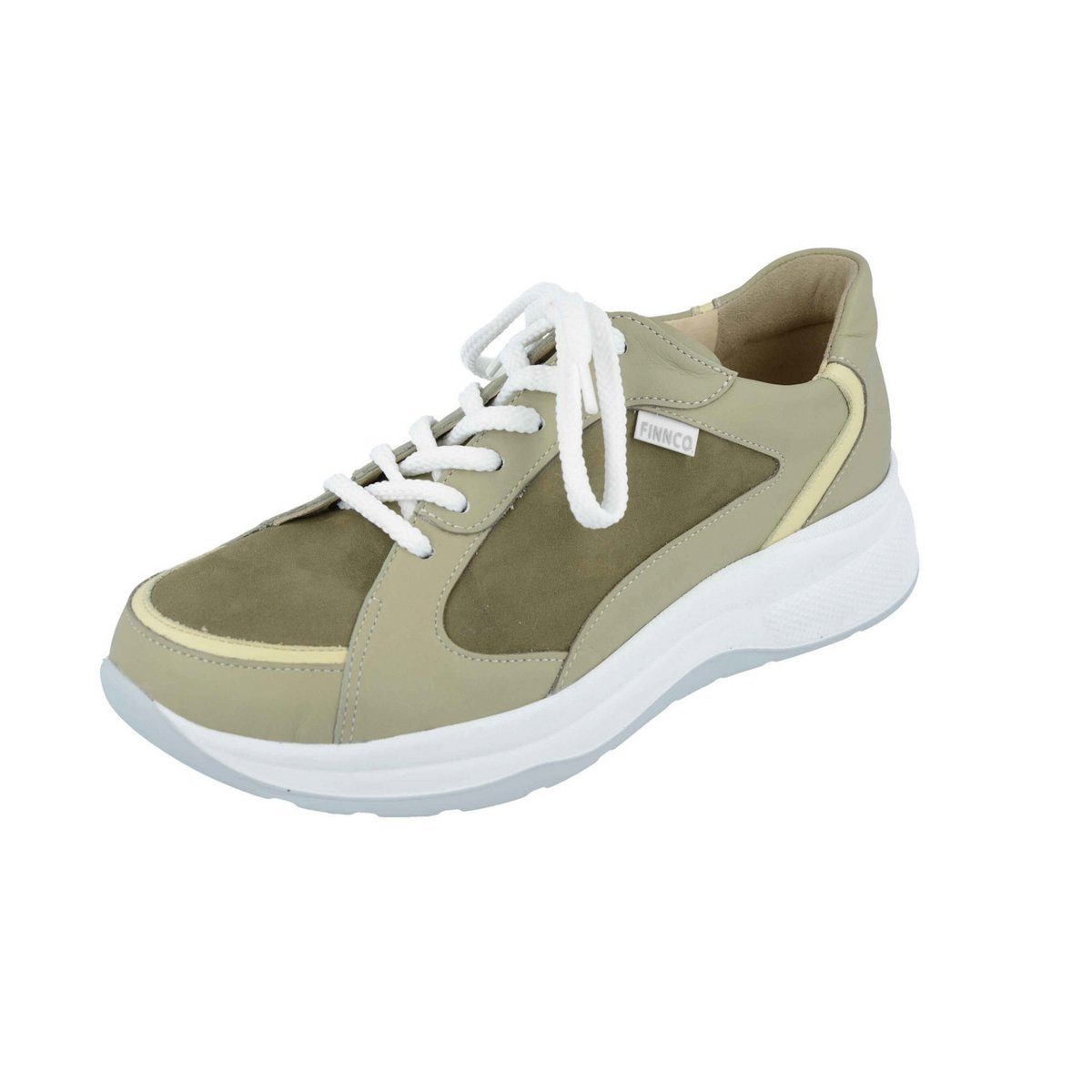 Komfort Schnürer für Damen in grün Sneaker