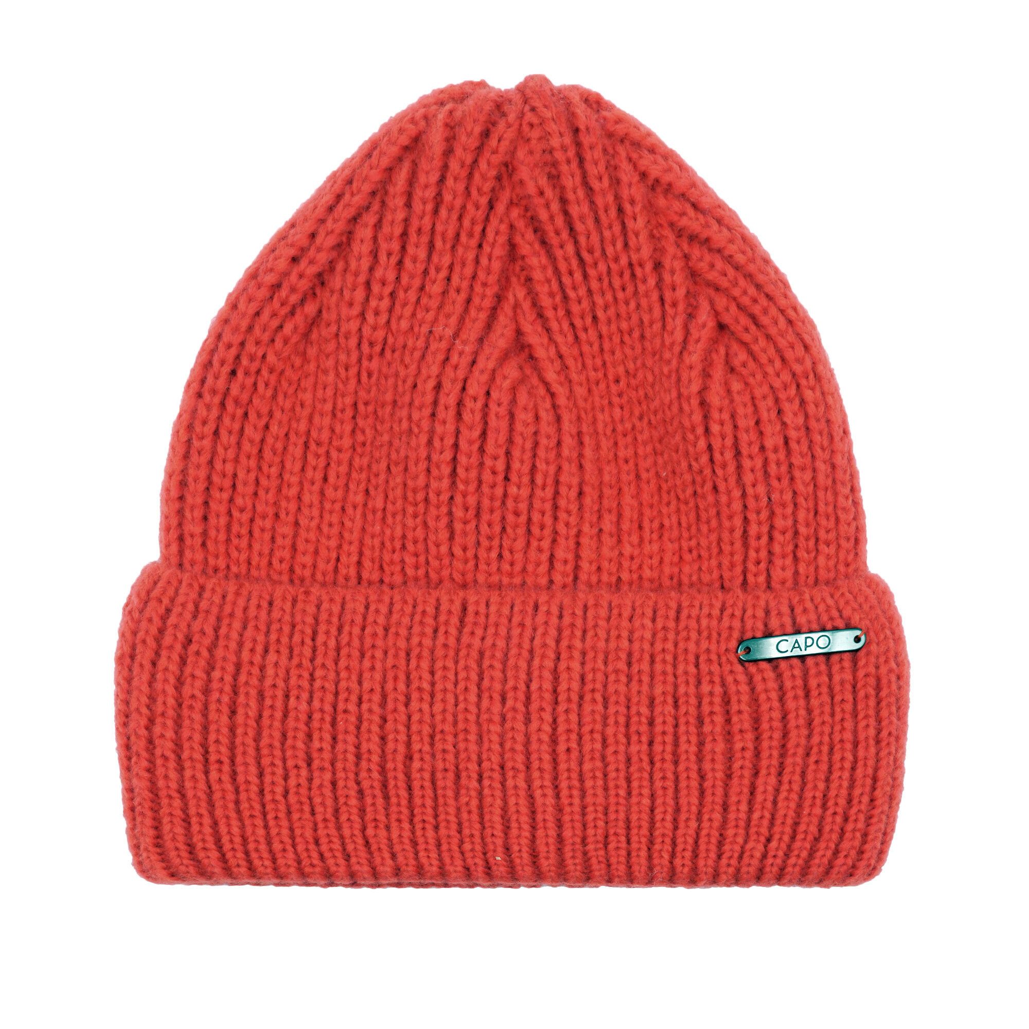 CAPO Strickmütze Strickmütze, ultrasoft breiter Umschlag (1-St)