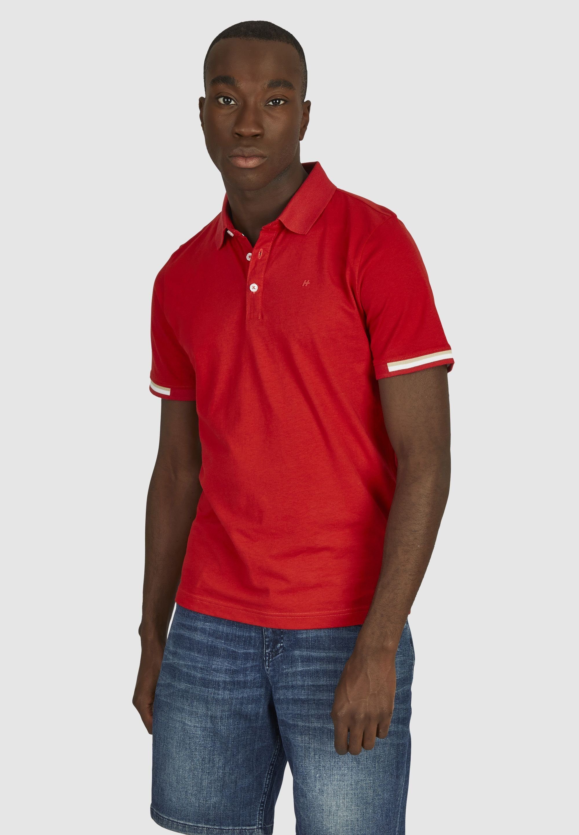 HECHTER PARIS Poloshirt mit farblichen Highlights an den Ärmeln günstig online kaufen