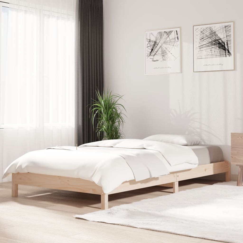 furnicato Bett Stapelbett 90x190 cm Massivholz Kiefer