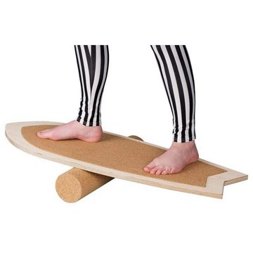Kork-Deko.de Balanceboard in Form eines Surfbretts & Korkrolle - mit oder ohne Korkmatte