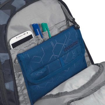 coocazoo Schulranzen Schulrucksack-Set PORTER Grey Rocks 2-teilig (2-teilig), ergonomisch, Körpergröße: 135 - 180 cm, reflektiert