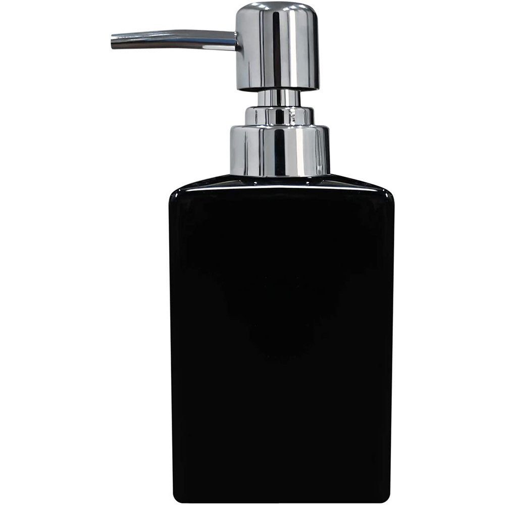 TUABUR Kanister Seifenspender, quadratischer 320 ml Seifenspender für Küche und Bad Schwarz