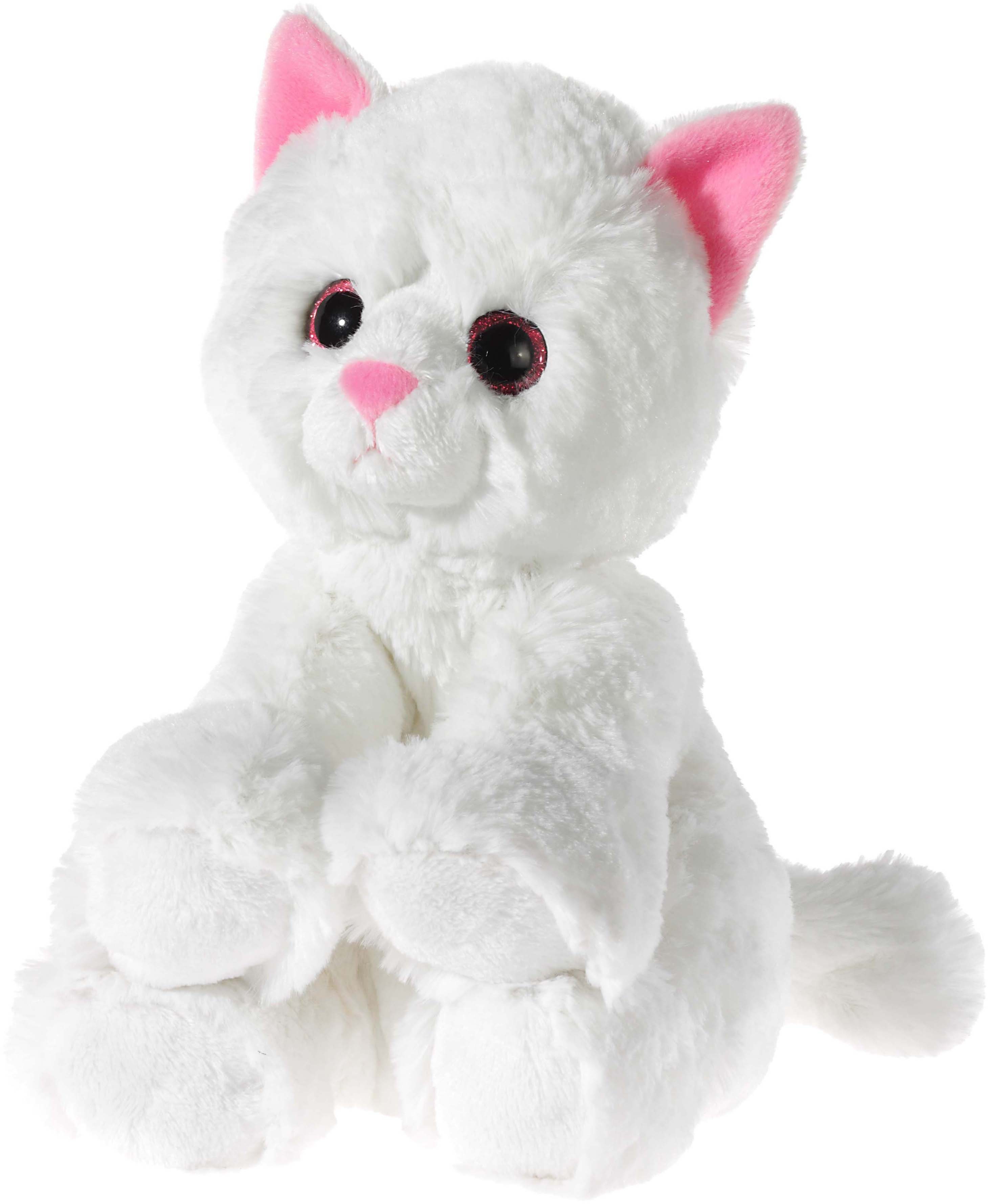 GLITTER-KITTY Katzen-Baby, weiß Grösse 24 cm