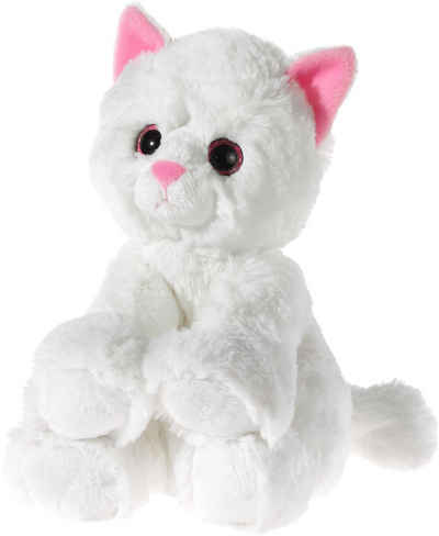Heunec® Kuscheltier Glitter Kitty Katzenbaby Weiß, 24 cm