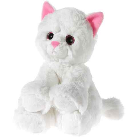 Heunec® Kuscheltier Glitter Kitty Katzenbaby Weiß, 24 cm