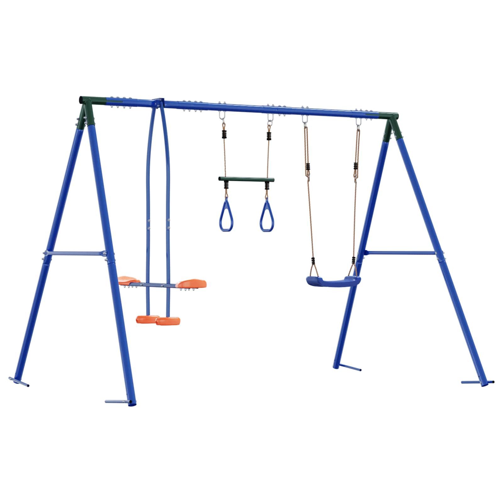 Spielturm Outdoor Schaukelset Mehrfarbig 263 x 185 x 185 cm Stahl und PE