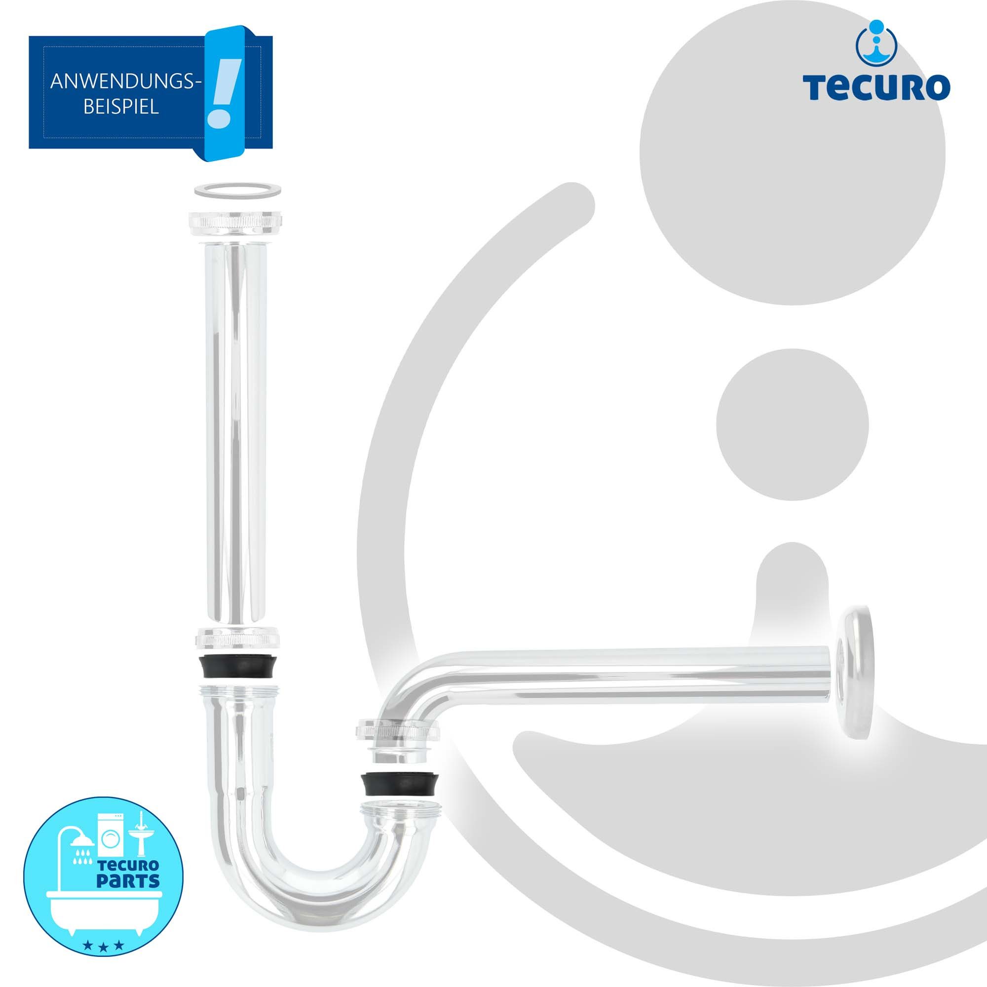 tecuro Siphon Keildichtung - Klemmdichtung NW 32 für Waschtisch-Siphons