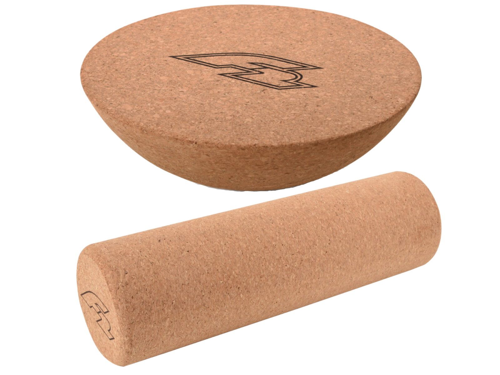 F2 Balanceboard F2 Set Balance Board Halbkugel 30x10cm + Korkrolle 33x9,5cm