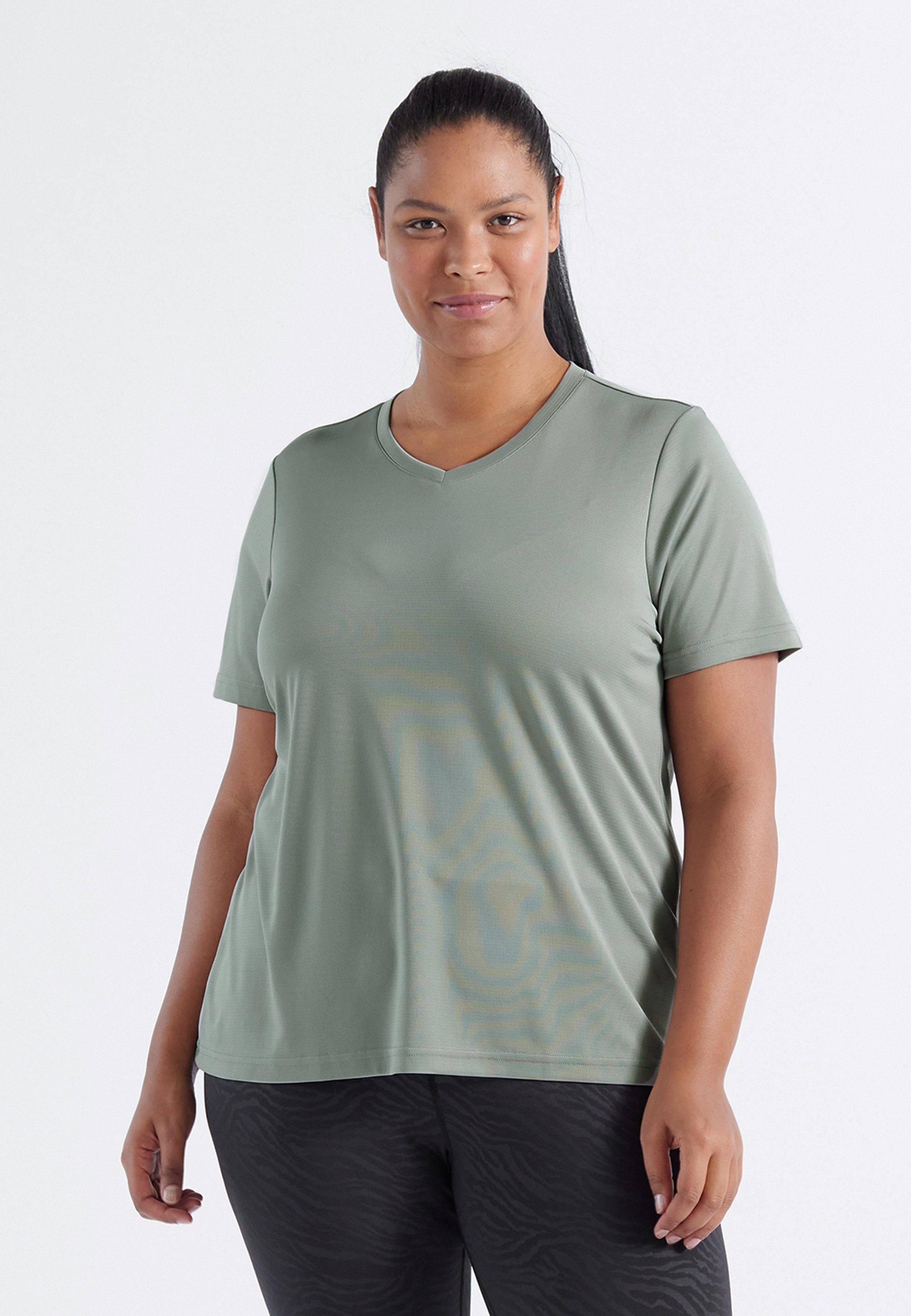 mit rosa-anthrazit DRY-Technologie Funktionsshirt (1-tlg) QUICK Endurance Q by ANNABELLE