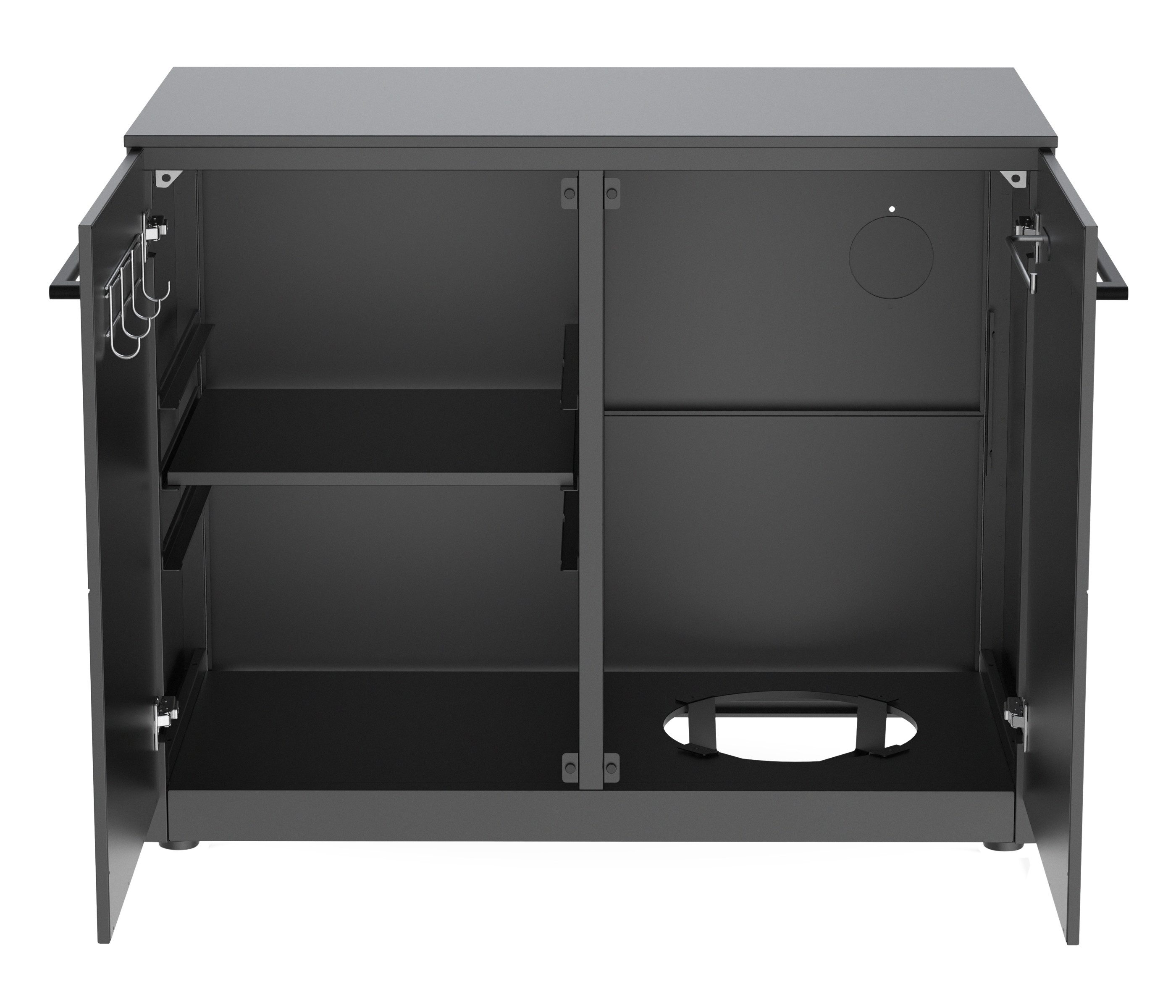 COZZE Outdoor-Küche Türmodul Elements, mit HPL Platte, 110 x 60 x 90 cm, Stahl, schwarz, flexibel erweiterbares Modul der Cozze® Outdoor-Küche