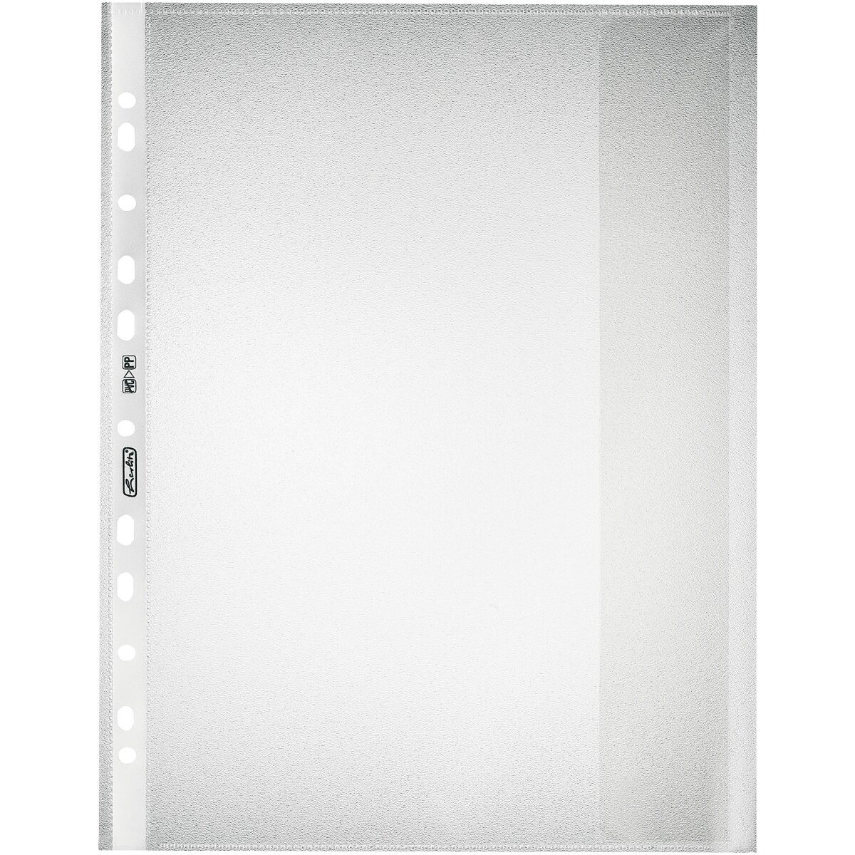 Herlitz Prospekthülle Dokumentenhüllen A4 PP 120my genarbt mit Klappe rechts VE=10 Stück