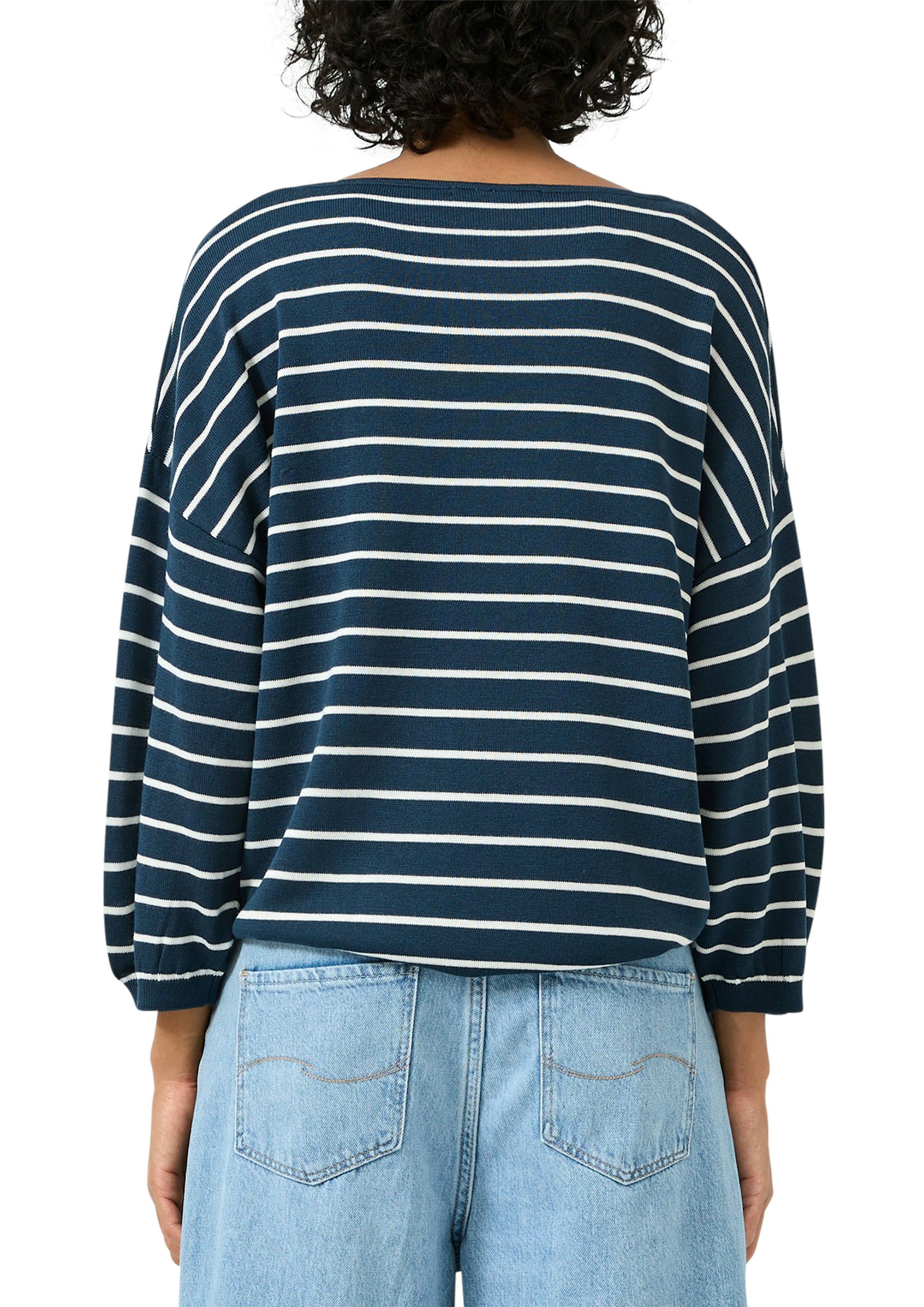 QS 3/4 Arm-Pullover gestreift, mit Viskose