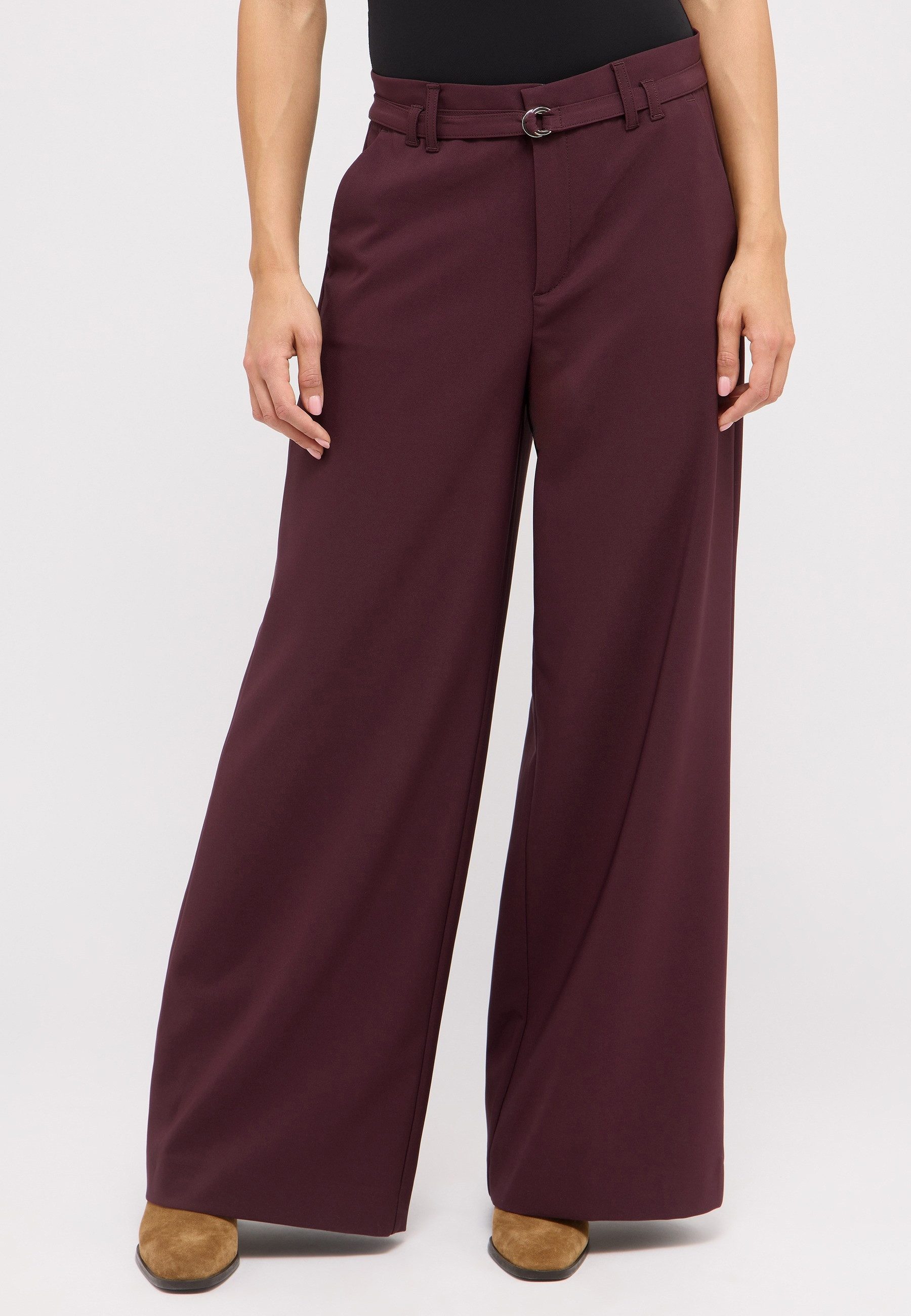 ANGELS Stoffhose LIVA SLEEK Hose Liva Chic Belt mit eingebautem Gürtel