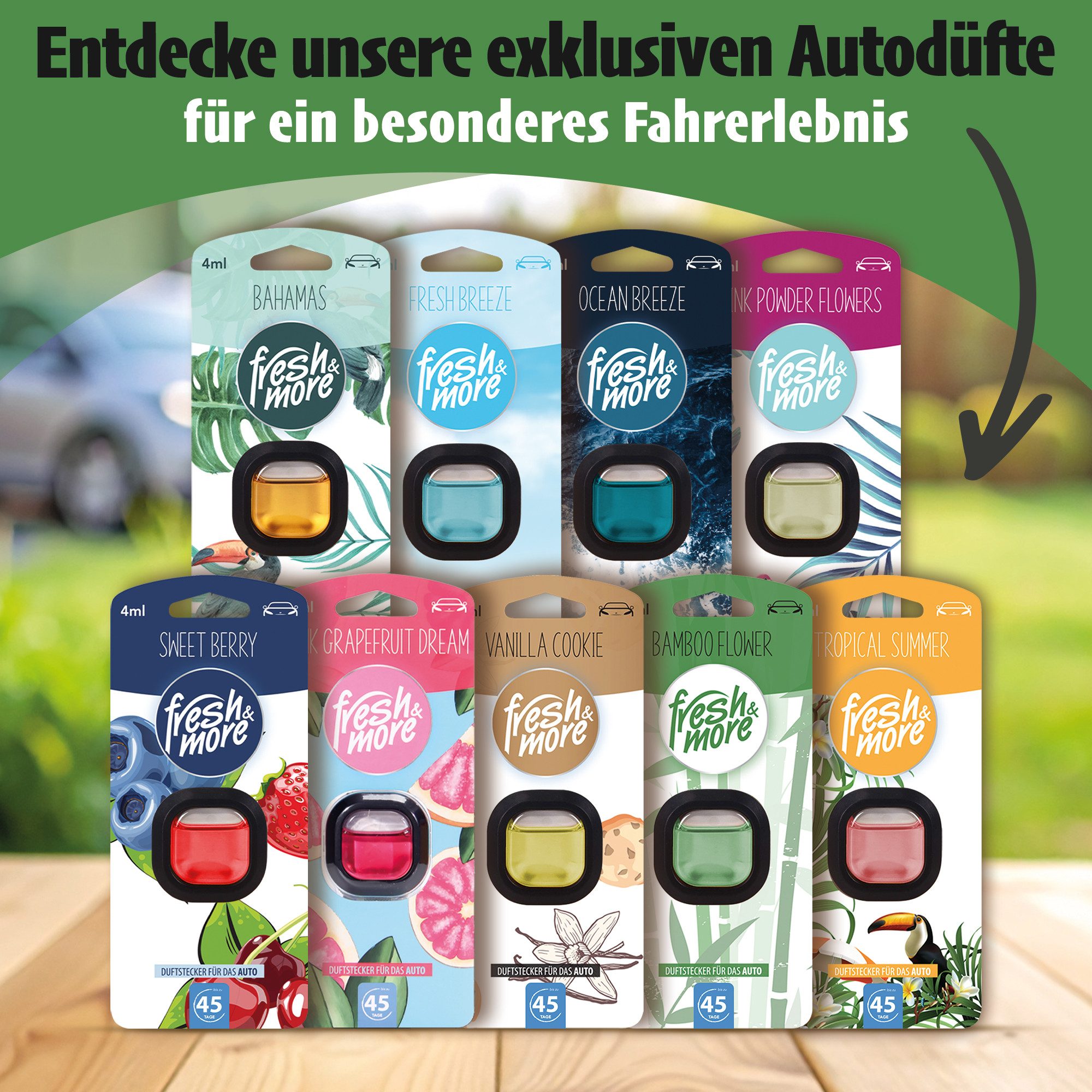 fresh & more Raumduft Fresh & More Auto-Lufterfrischer Clips Mix Pack (6er Pack) 4ml (6-St)
