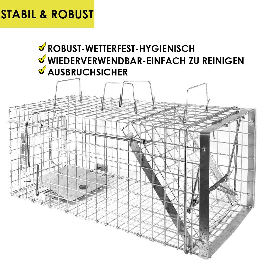 Petigi Lebendfalle Tierfalle Lebendfalle Marderfalle Ratte 80 x 34