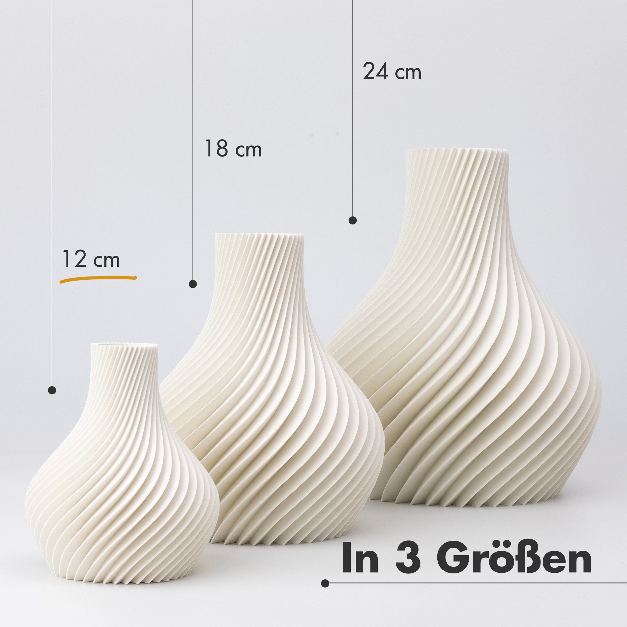 natumo Tischvase Vase Bulba Weiß 12 cm – Bild 2 von 5