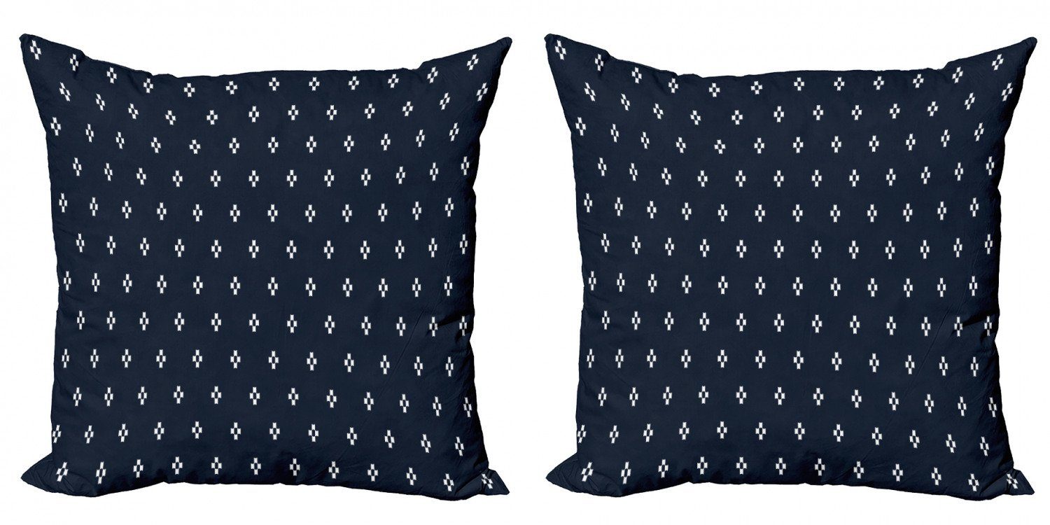 Inspired Accent Doppelseitiger Stück), Modern Kissenbezüge Pattern Navy Abakuhaus (2 Digitaldruck, Dunkelblau