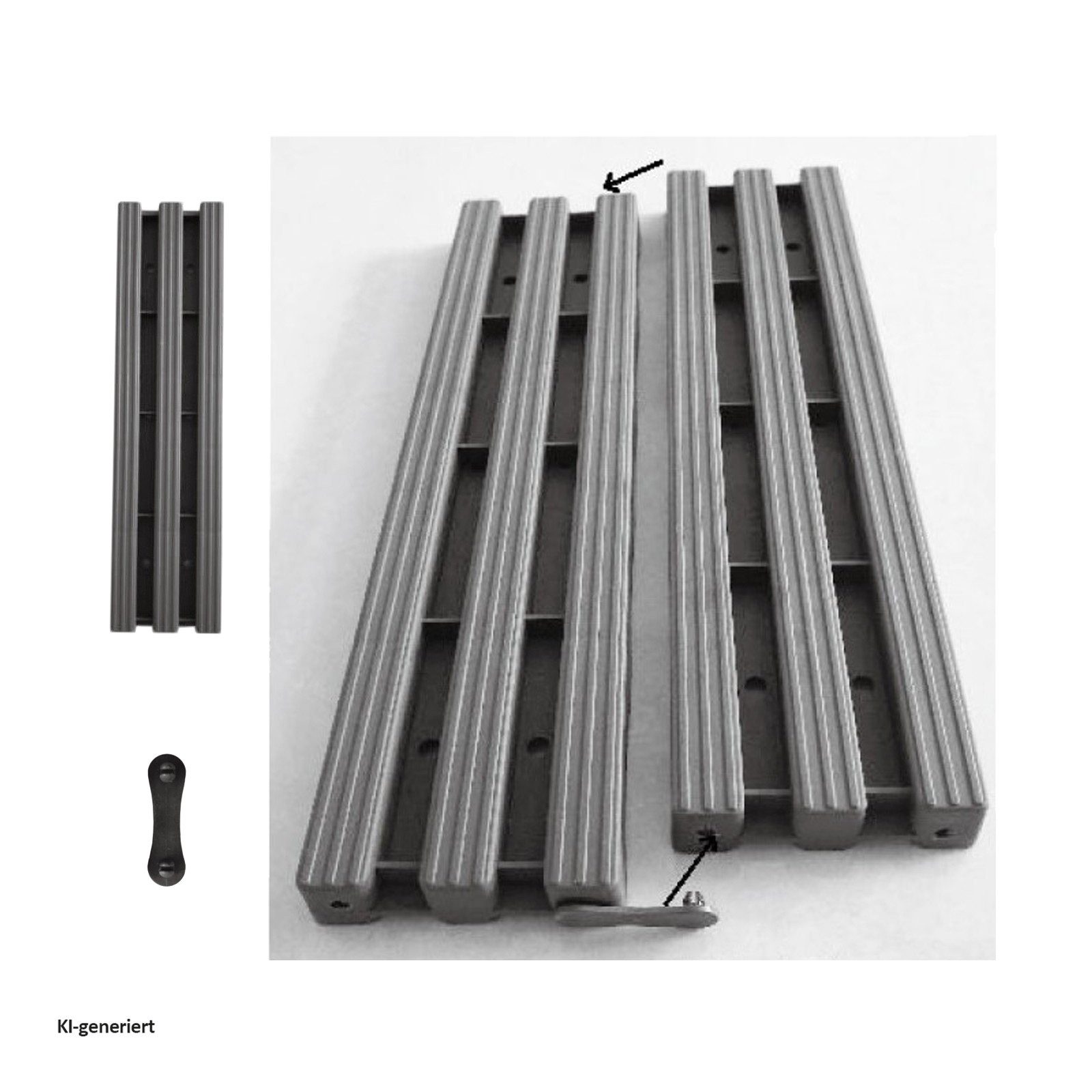 HTI-Living Gartensteg Gartenweg 655 cm Holzbohlenoptik Grau, 30x655 cm, Set, 80-St., 80 Module inkl. Verbindungselementen, Gehweg Rollweg leicht zu verlegen – Bild 5 von 5