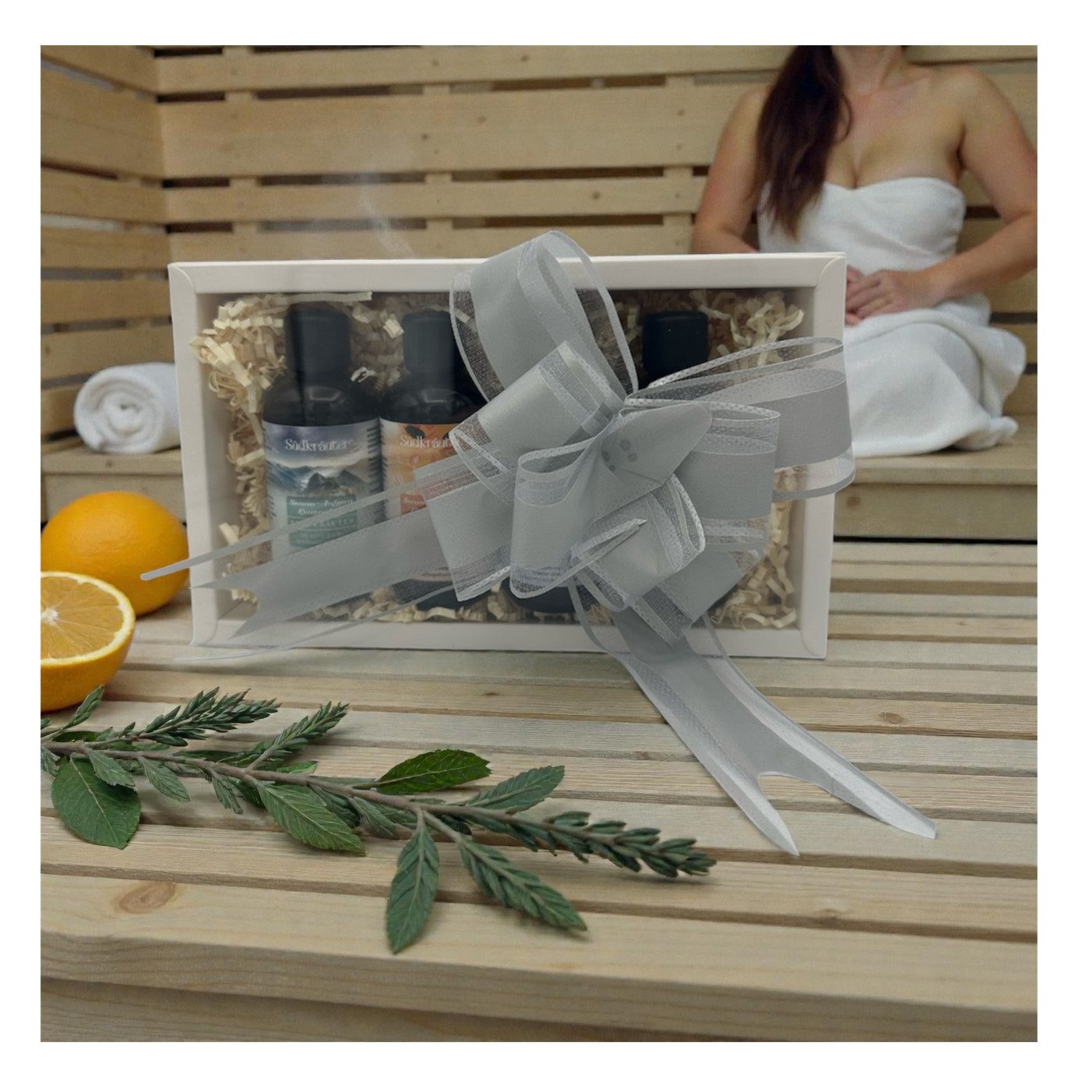 Südkräuter® Sauna-Aufgussset Geschenk Saunaduft Saunaaufguss Sauna Duft Aufguss Konzentrat 4x100ml (1-tlg) Sauna Aufguss Set zum Verschenken