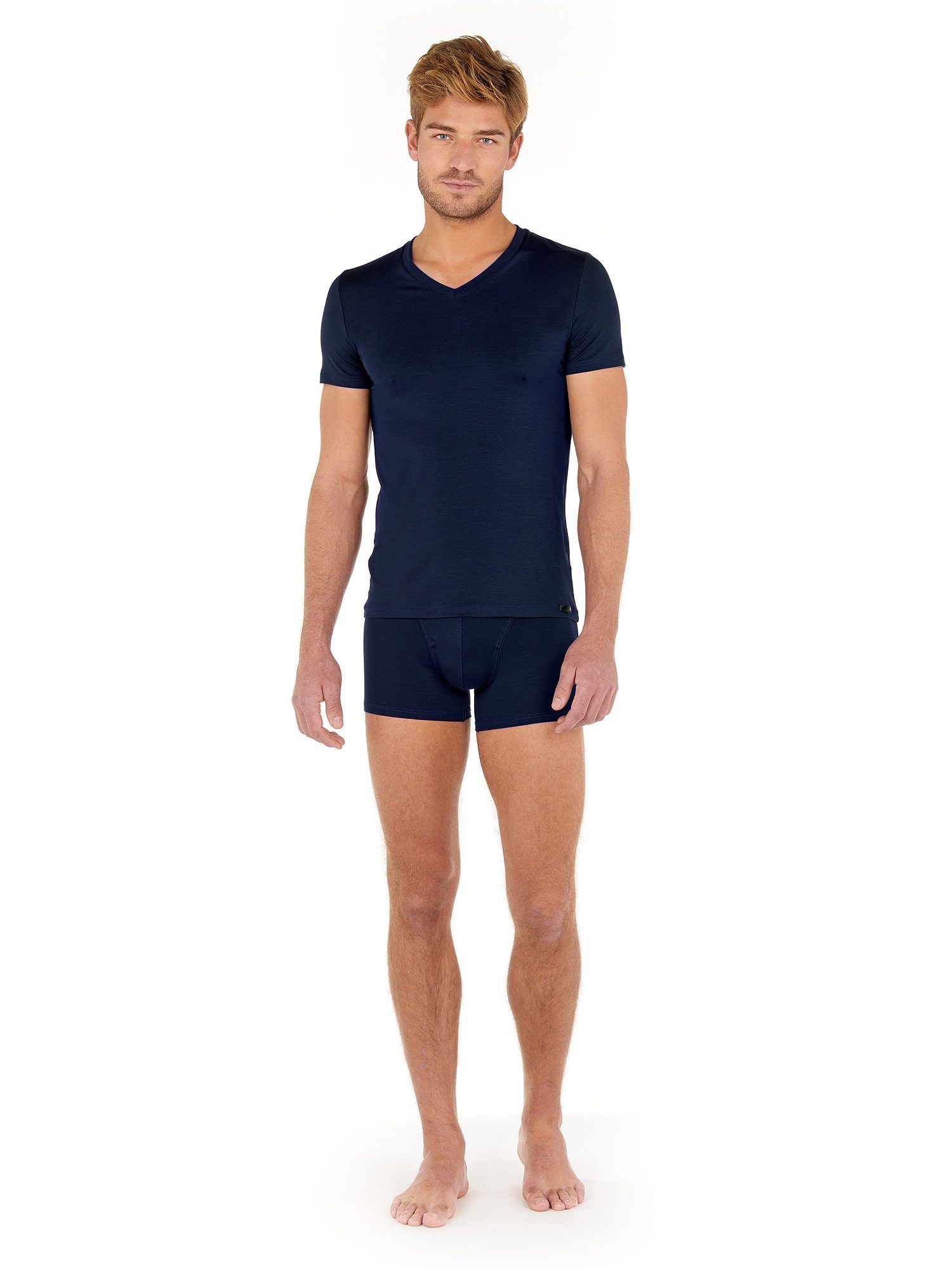 navy Hom Tencel Soft V-Shirt