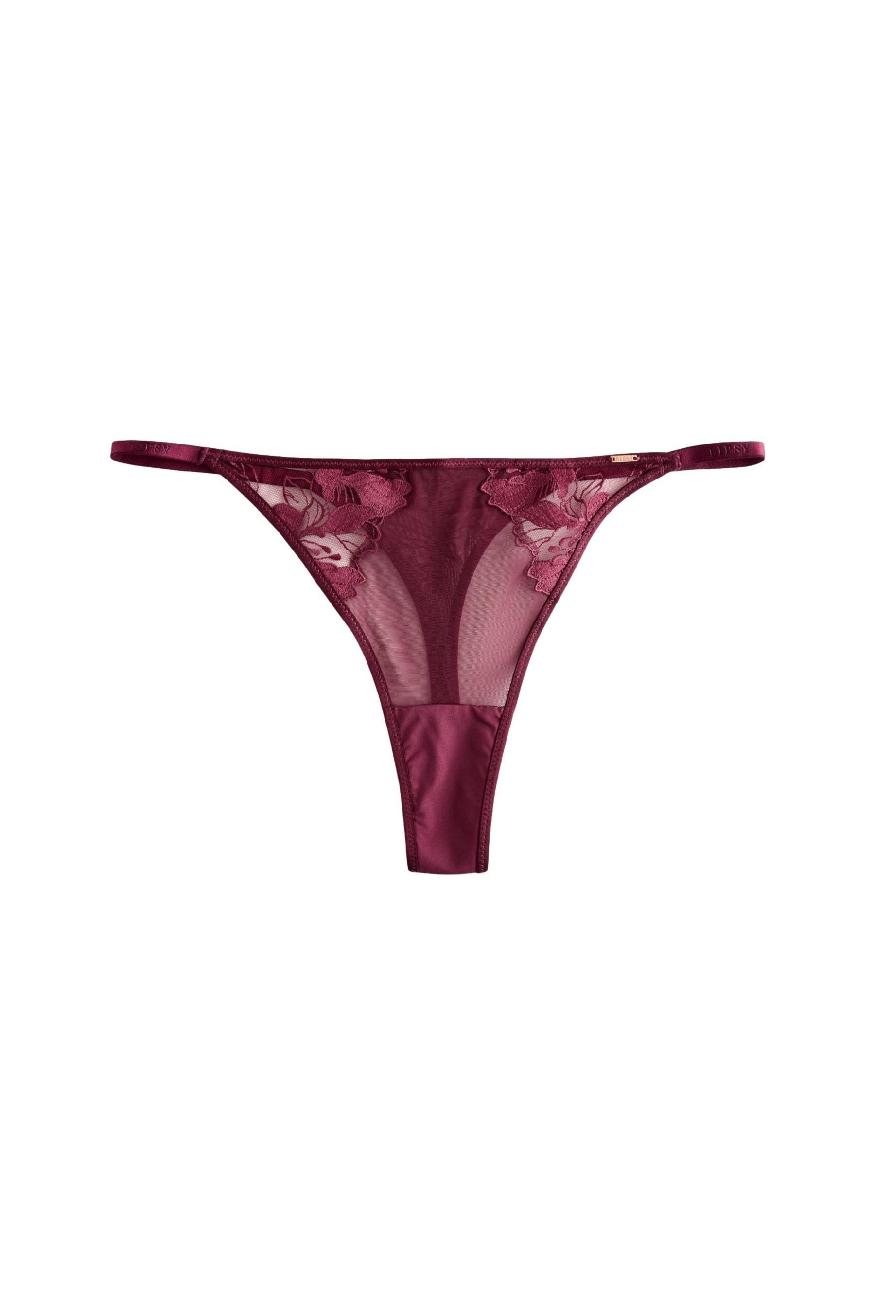 String Lipsy Tanga mit Spitzeneinsatz