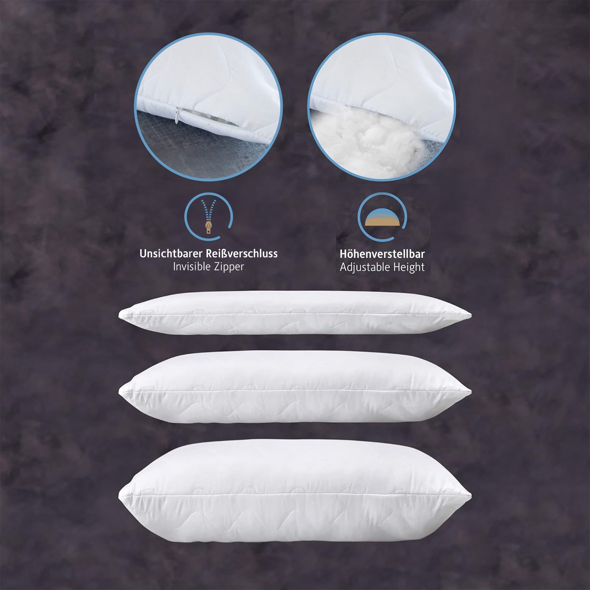 Komfortec Microfaserkissen Set, Oeko-TEX Zertifiziert Kopfkissen, Füllung: günstig online kaufen