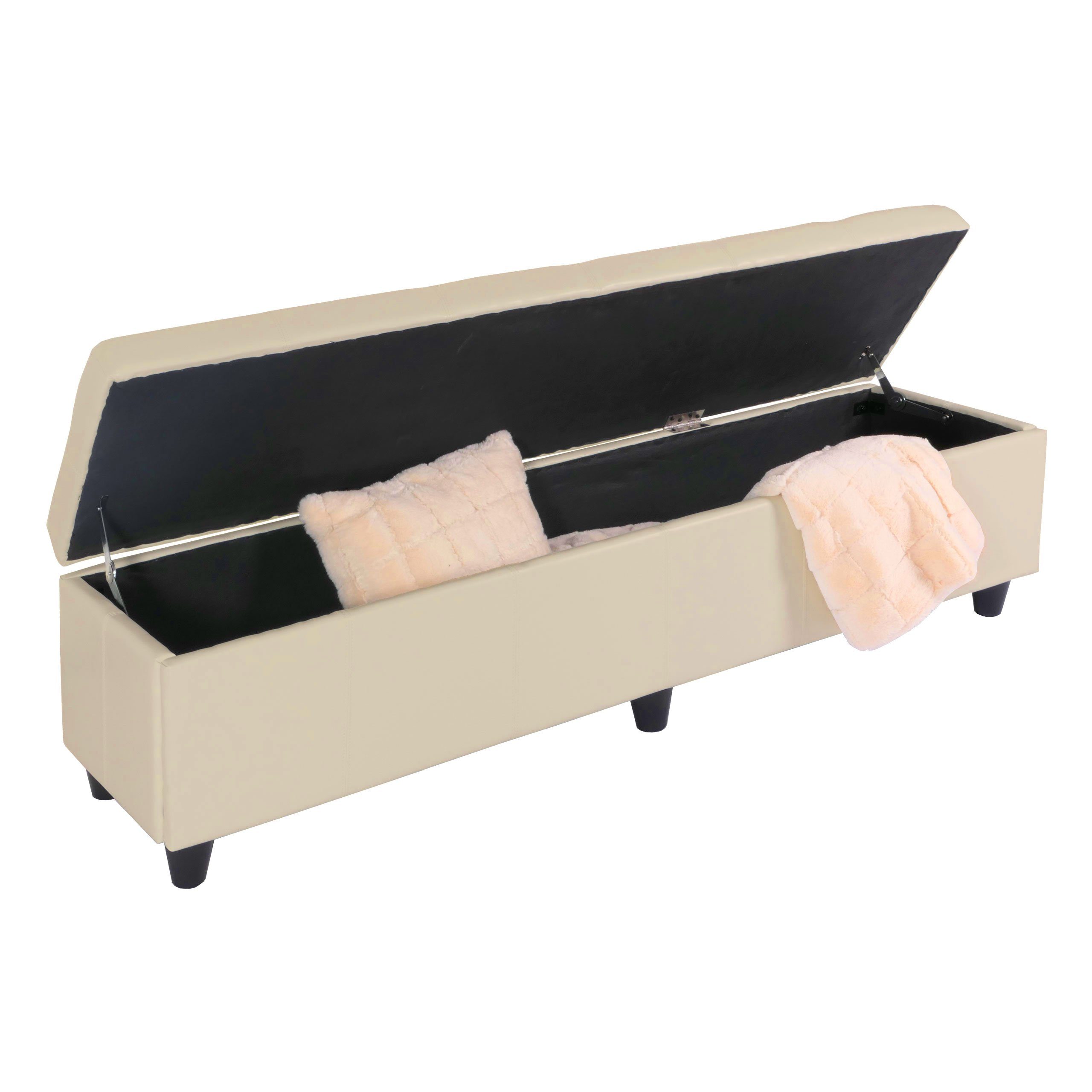 MCW Sitzbank Kriens-XXL-B-K, Stabiler Stand, Mit Aufbewahrungsfach, Modernes Design