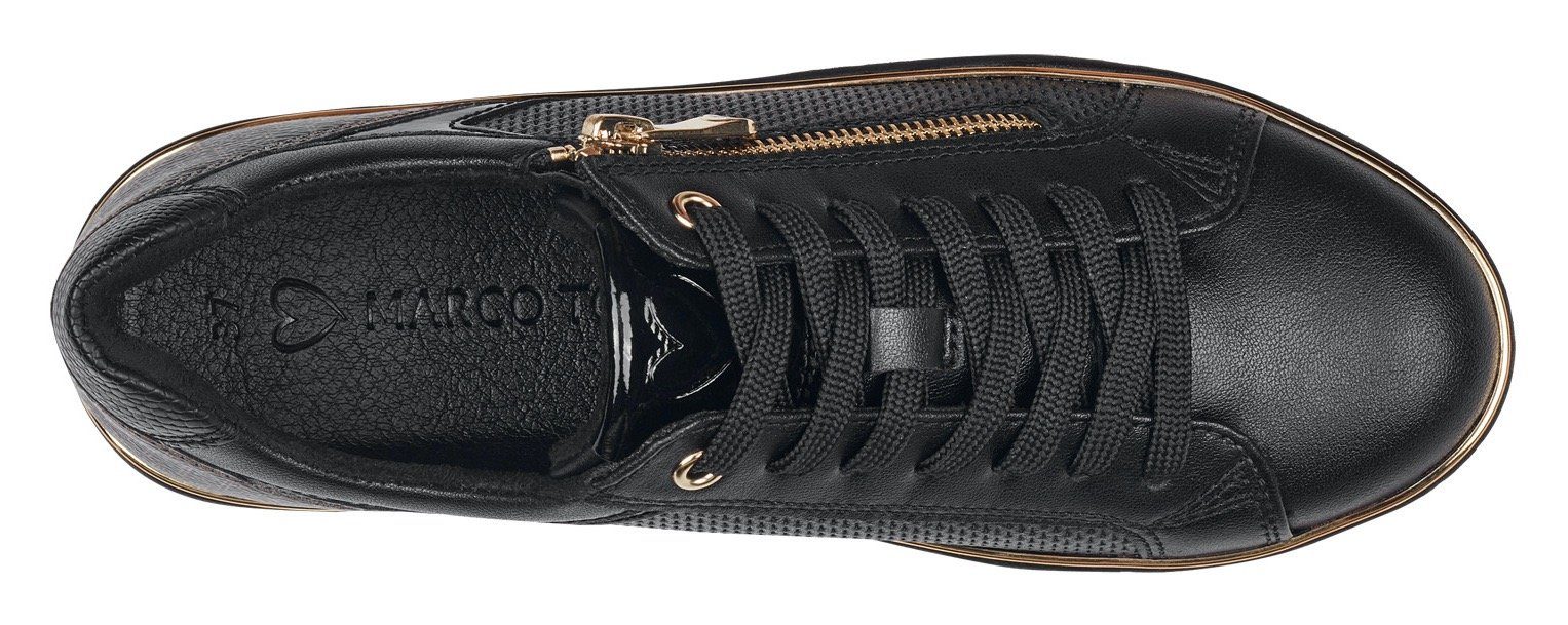 schwarz-kombi mit TOZZI MARCO seitlichem Sneaker Reißverschluss