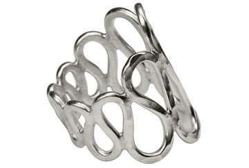 SILBERMOOS Silberring Gehämmerter Ring in Wellenstruktur, 925 Sterling Silber