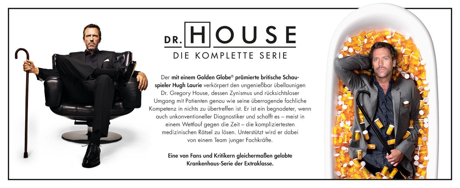 Universal Pictures Blu-ray Dr. House - Die komplette Serie [39 Discs] BluRay, (Box Set, 39-St), Enthält alle 8 Staffeln + Extras