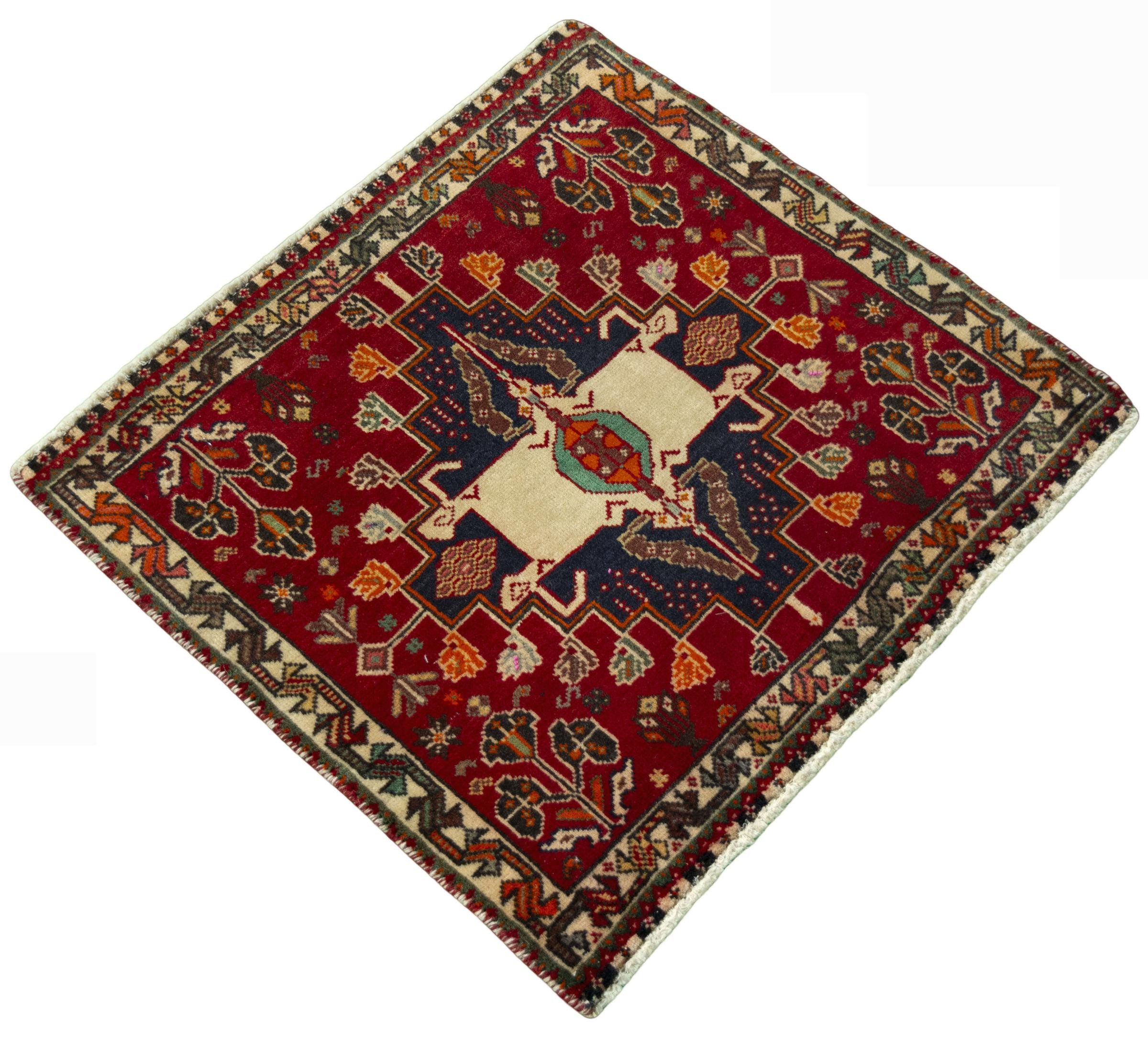Nain Trading Orientteppich Shiraz 64x57 Handgeknüpfter Orientteppich / Perserteppich, rechteckig, Höhe: 10 mm