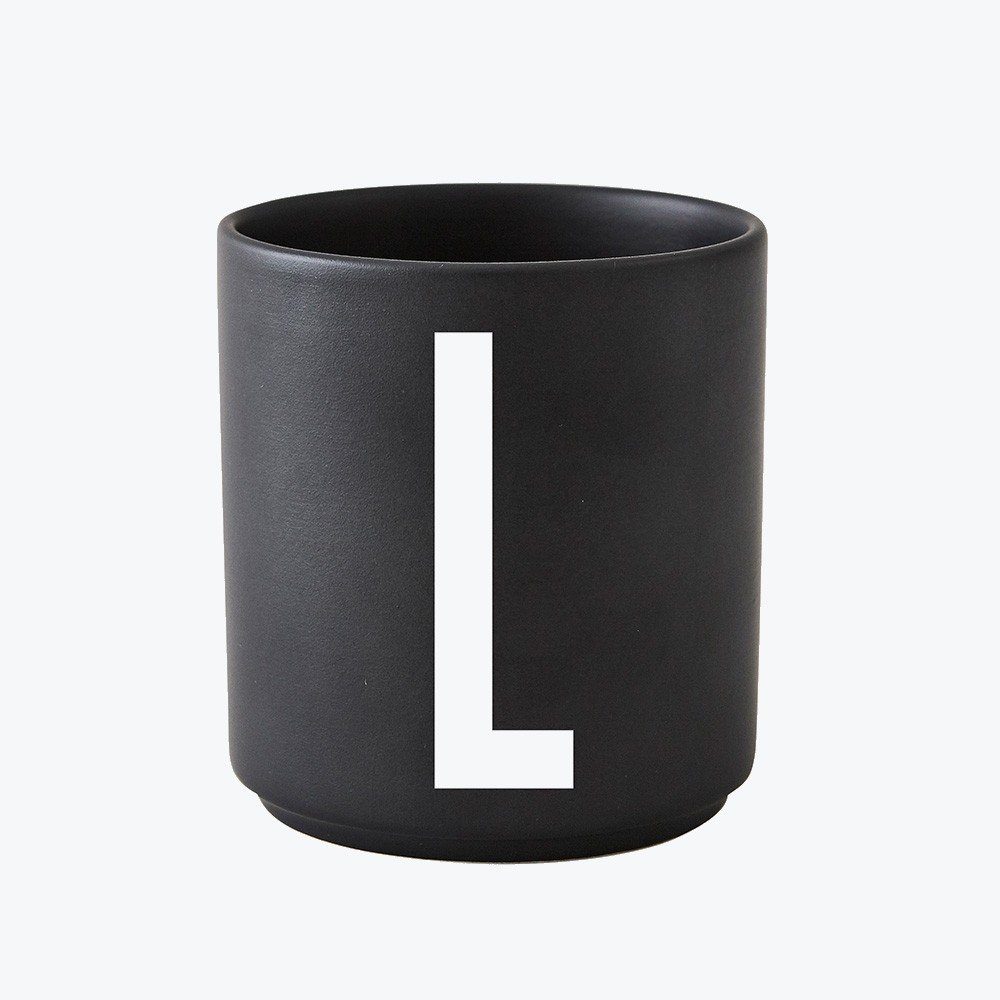 Design Letters Кружки Porzellanbecher Schwarz L, Porzellan