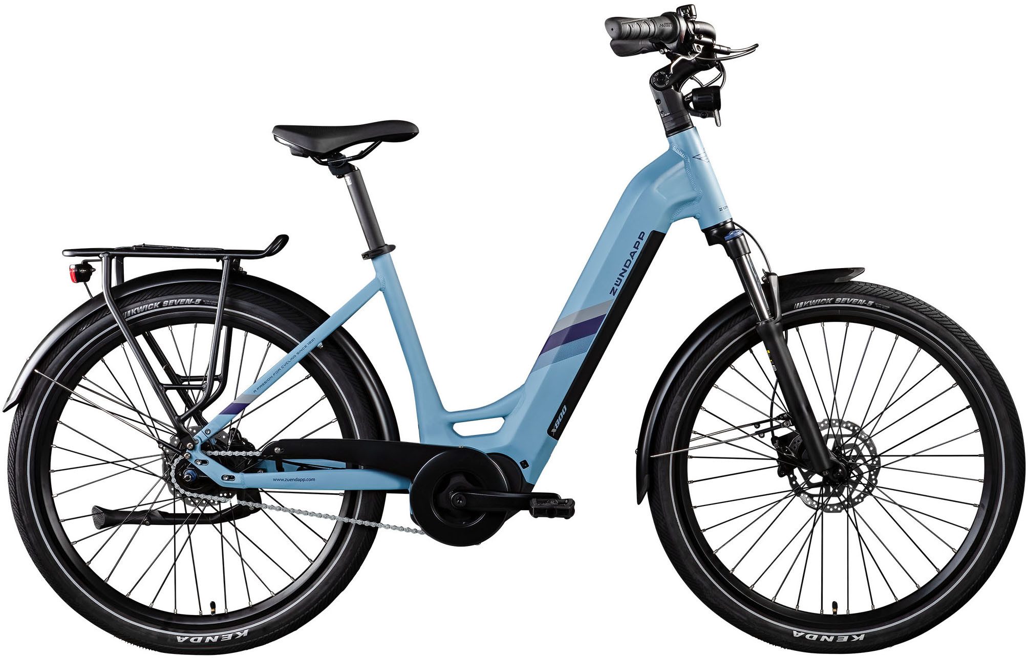 Zündapp E-Bike Cityrad X800, 7 Gang, Nabenschaltung, Mittelmotor, 550 Wh, Pedelec, Elektrofahrrad für Damen und Herren