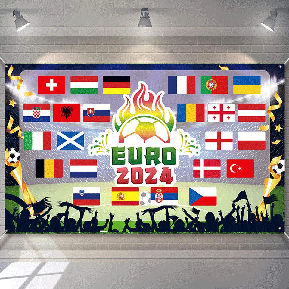 Coonoor Hängedekoration Banner für eine Europameisterschaftsparty, Fußballspiel-Banner