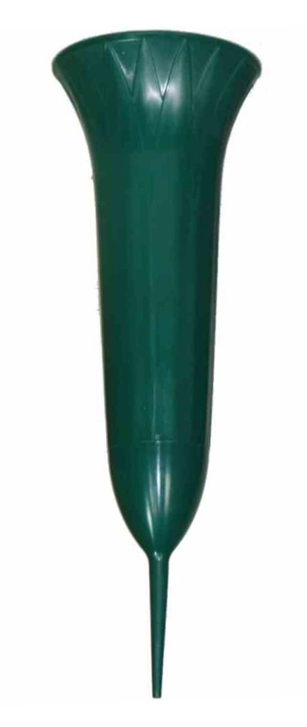 BURI Dekovase Grabvase grün 21cm Ø9cm 0,3 l Steckvase Grabschmuck Friedhofs günstig online kaufen