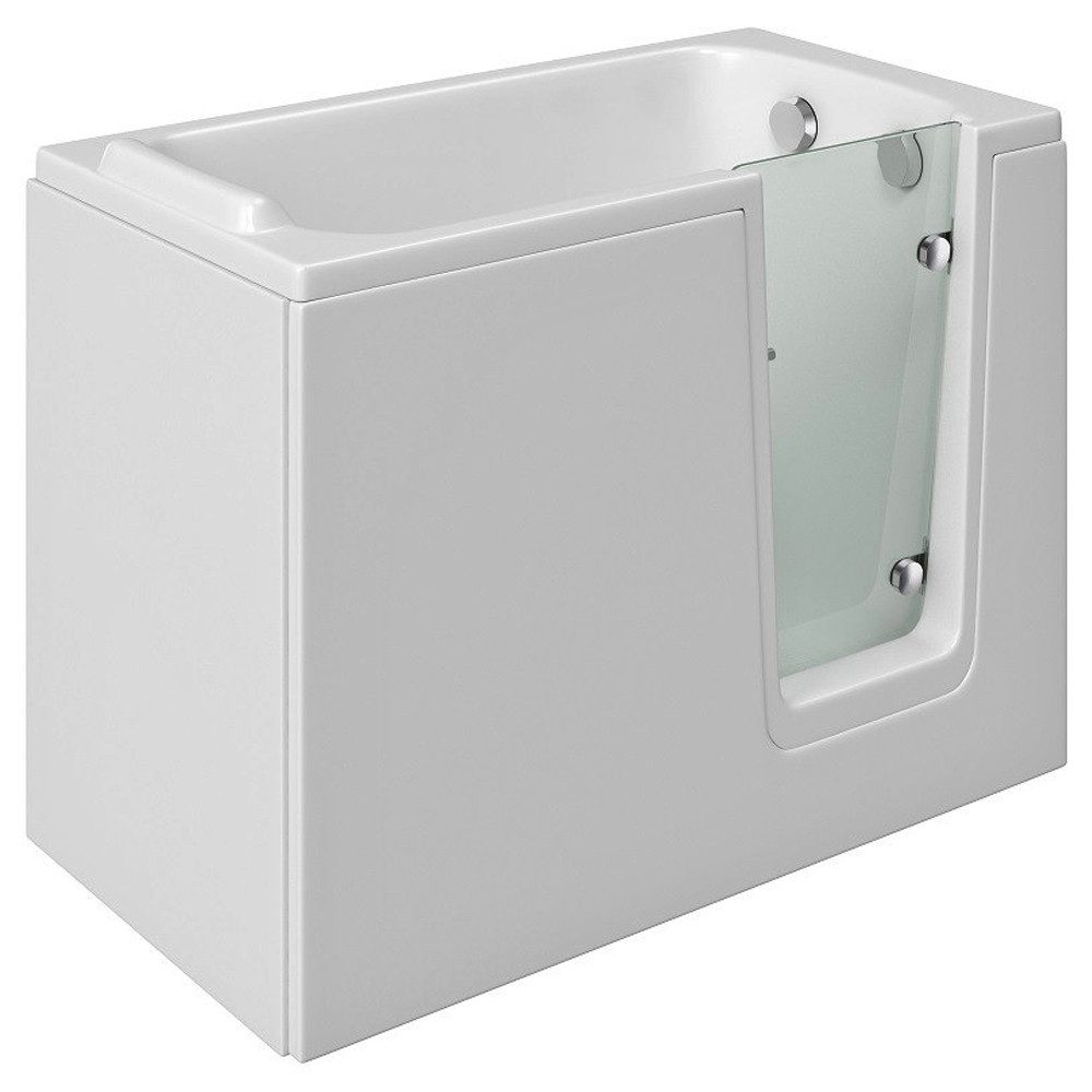 HAK Badewanne DEEP,Sitzbadewanne mit Tür, 121x65 cm, rechts