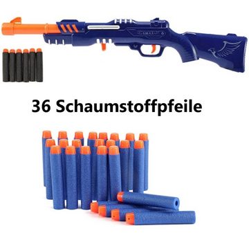 Toi-Toys Blaster Polizei Gewehr Schrotflinte mit 36 Schaumstoffpfeilen
