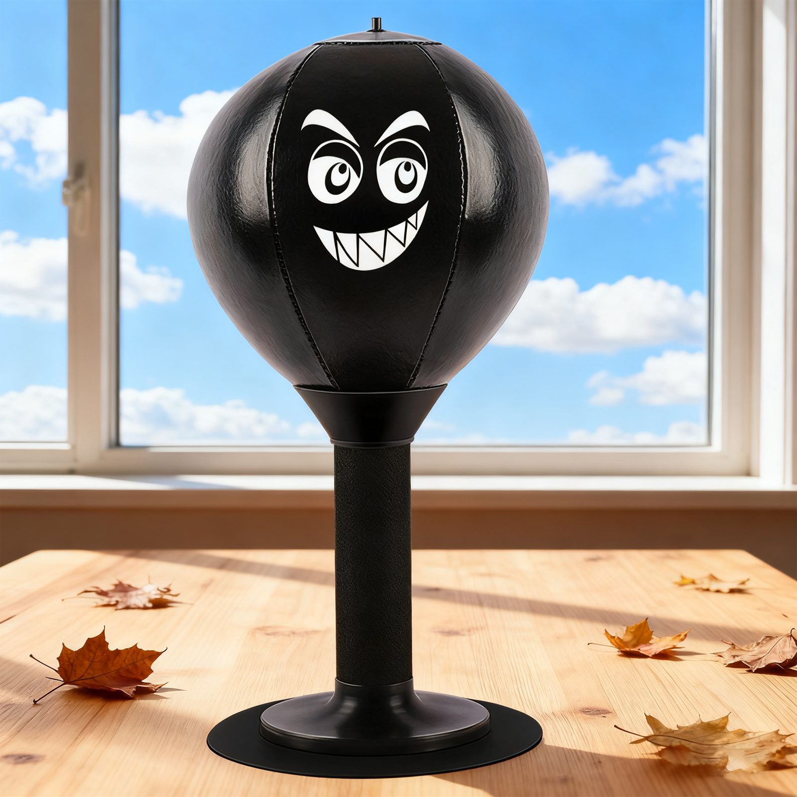 OKWISH Punchingball Desktop-Trainingsboxsack Reaktionsball Tisch-Boxsack Boxball (Schnelle Montage auf Tisch oder Arbeitsplatte, 1-tlg., mit Handpumpe und superstarkem Saugnapf), Koordinationsball Schlagball Stressball für Kinder und Erwachsene