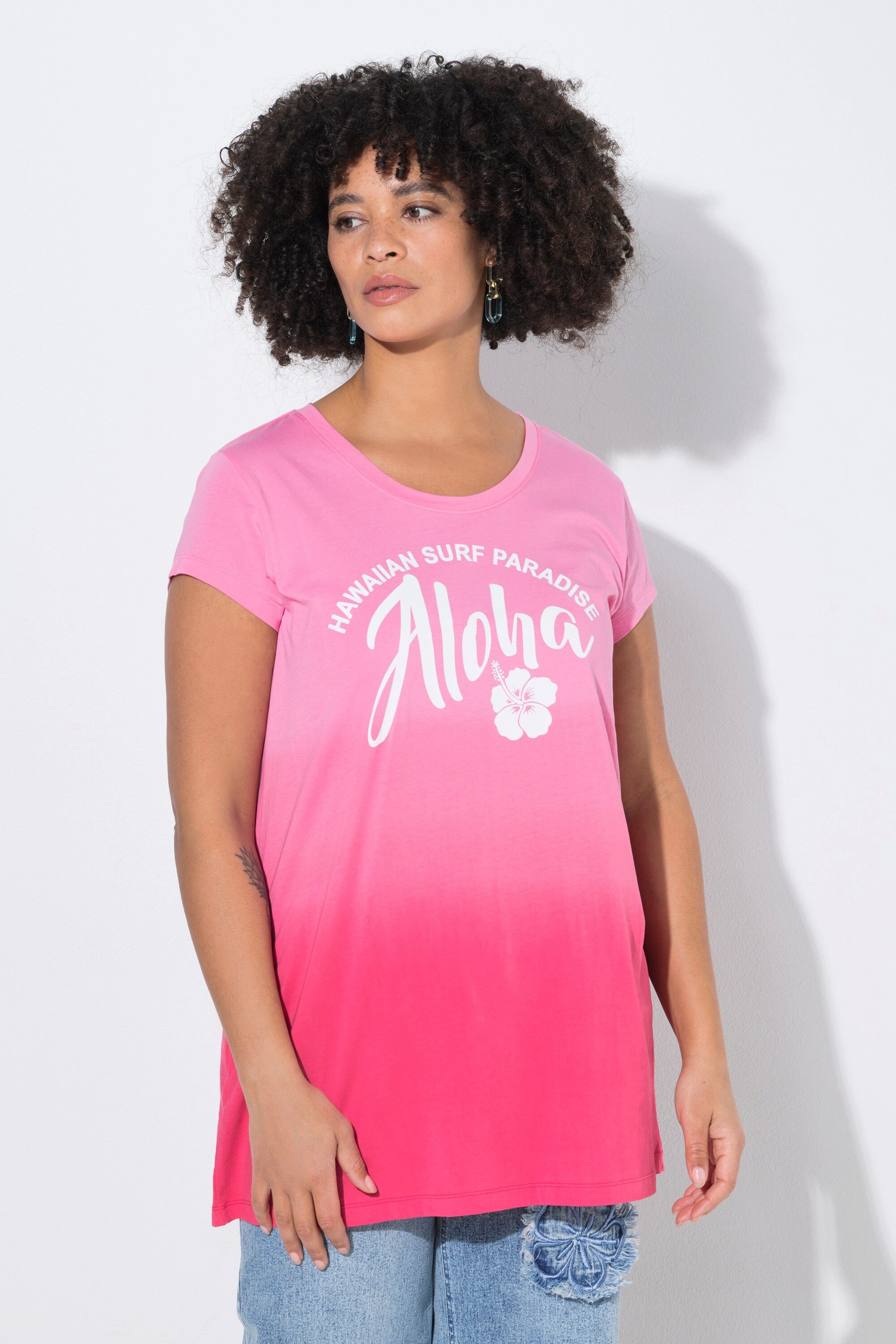 Angel of Style T-Shirt T-Shirt A-Linie Farbverlauf kurze Cup-Ärmel