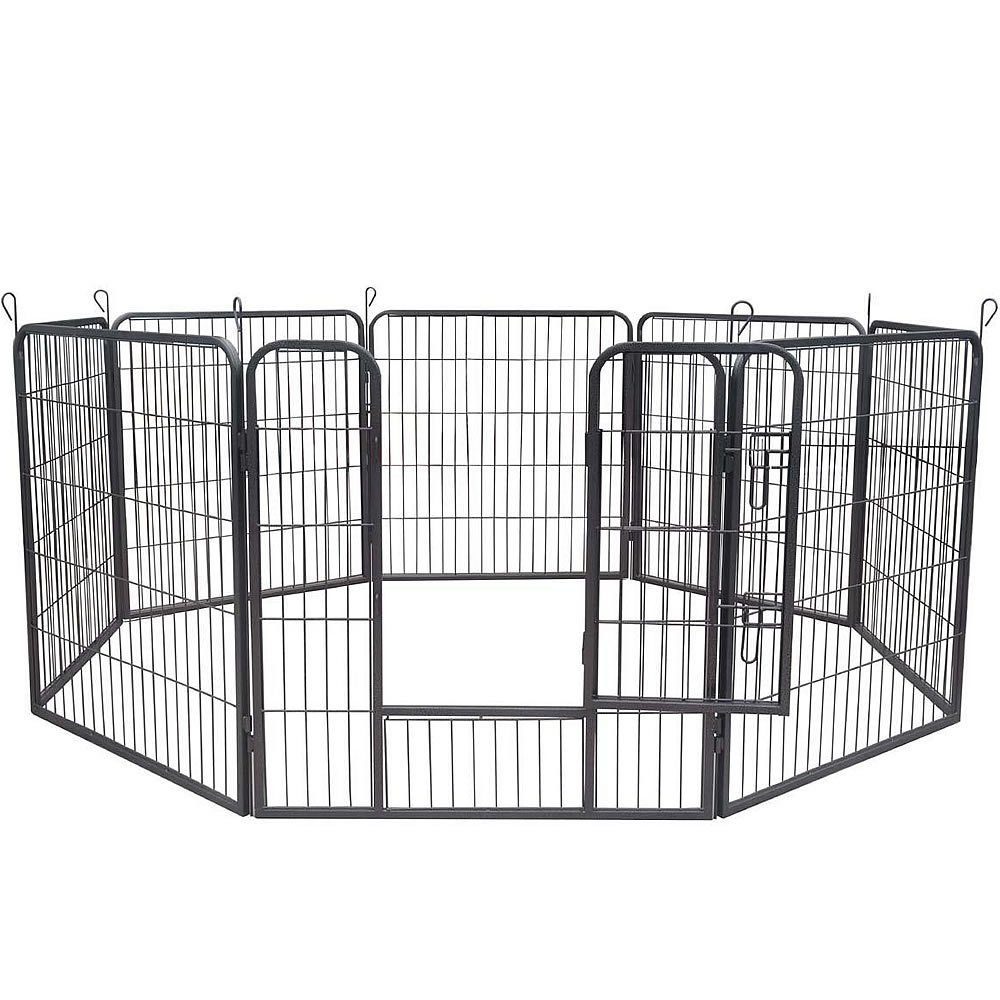 Melko Freigehege Melko Welpenauslauf Freigehege 8 Elemente 80x80cm ohne scharfe Kanten, Keine scharfen Kanten