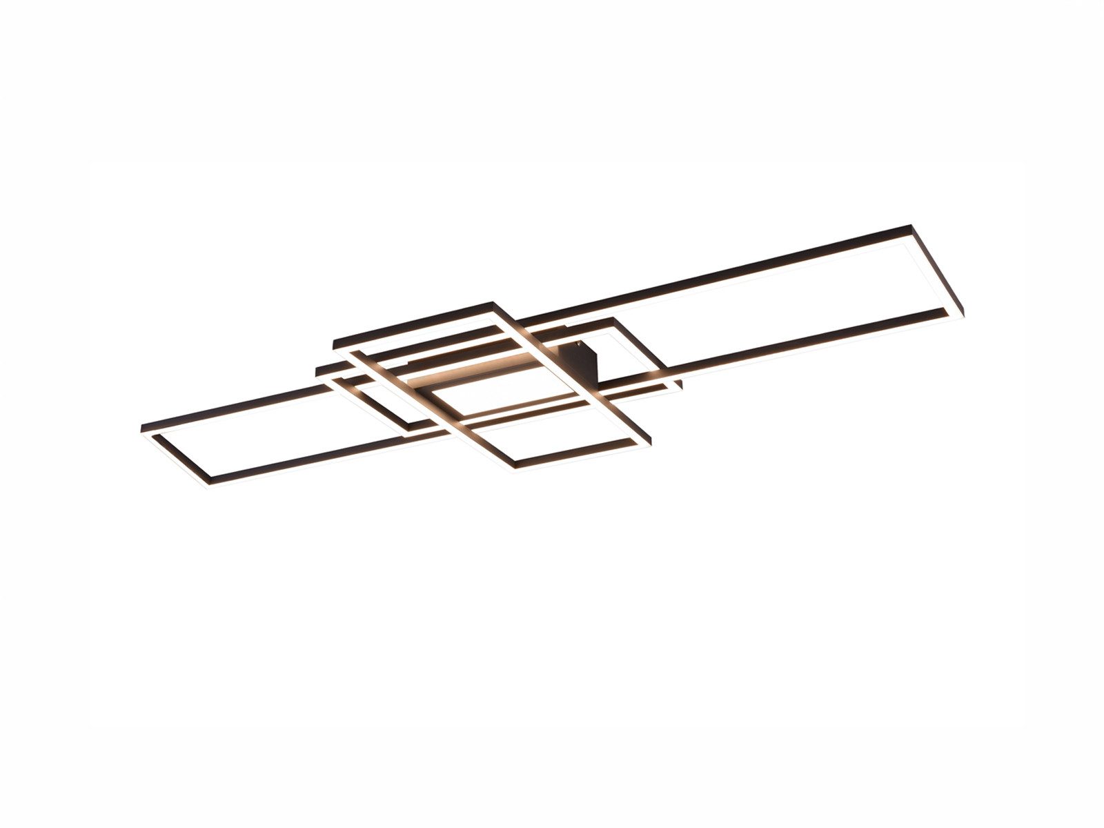 TRIO Leuchten LED Deckenleuchte mit Fernbedienung, extra hell, B: 105cm, dimmbar, LED fest integriert, Neutralweiß, Warmweiß, Tageslichtweiß, große Tageslicht-Lampe Decke flach, Deckenlampe Wohnzimmer modern